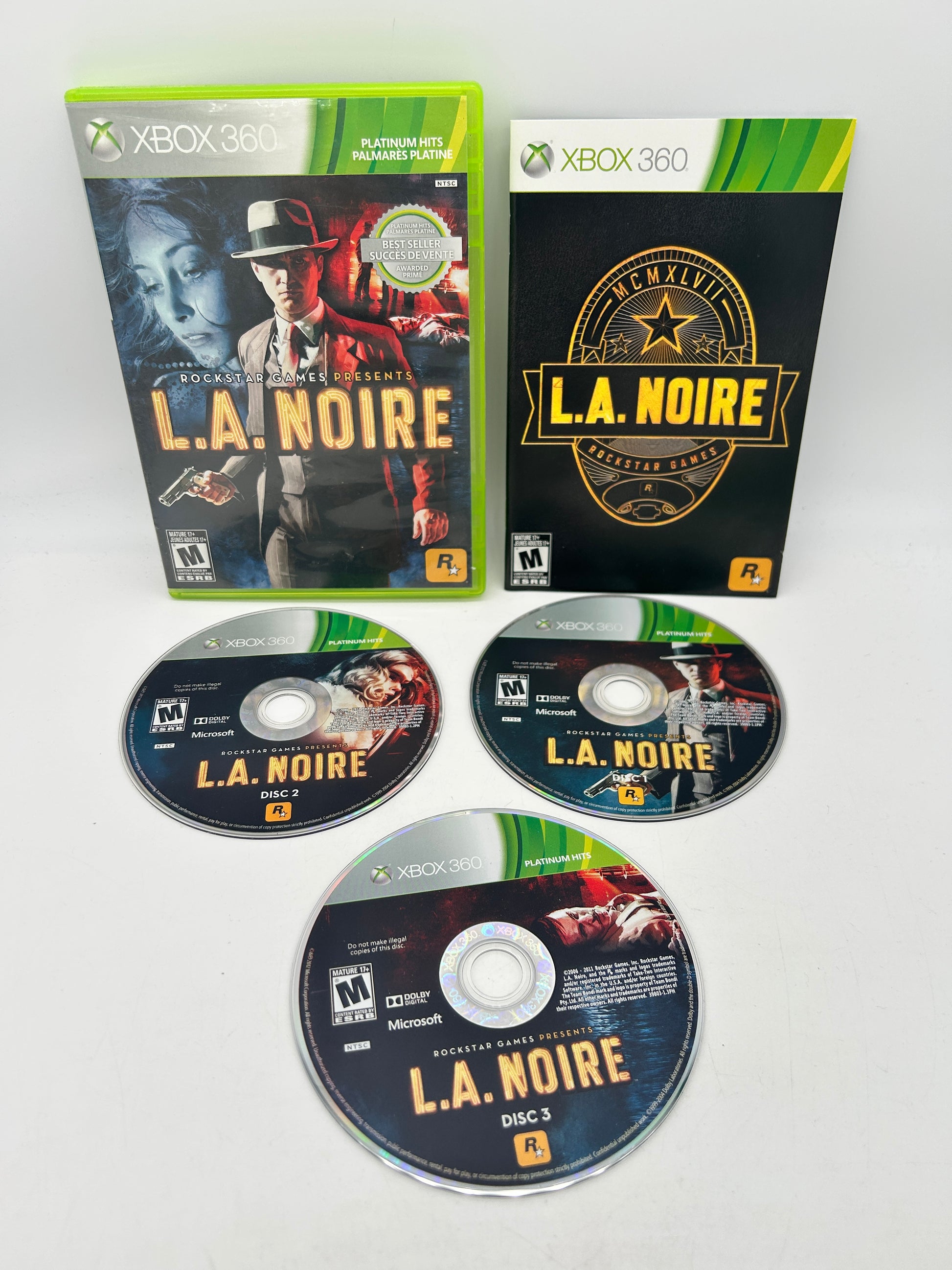 PiXEL-RETRO.COM : MICROSOFT XBOX 360 COMPLETE CIB BOX MANUAL GAME NTSC L.A. NOIRE