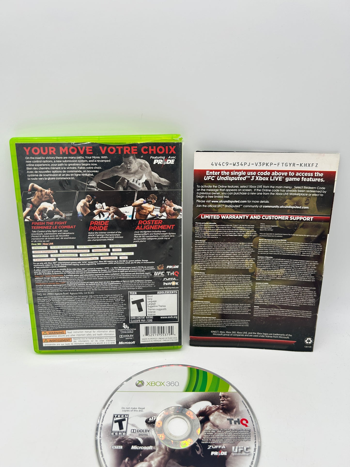 MICROSOFT XBOX 360 | UFC UNDISPUTED 3