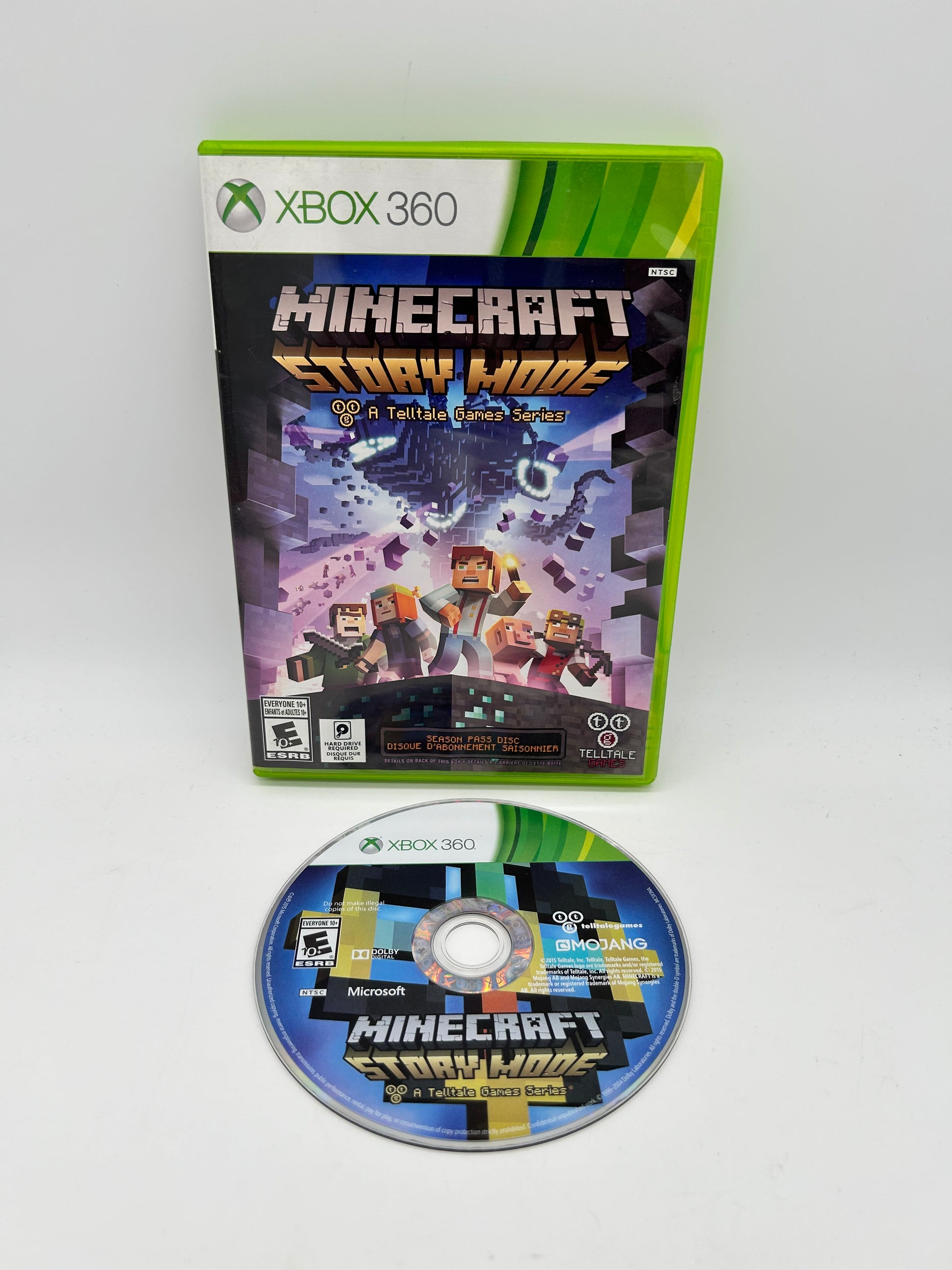 PiXEL-RETRO.COM : MICROSOFT XBOX 360 COMPLETE CIB BOX MANUAL GAME NTSC MINECRAFT STORY MODE SEASON PASS