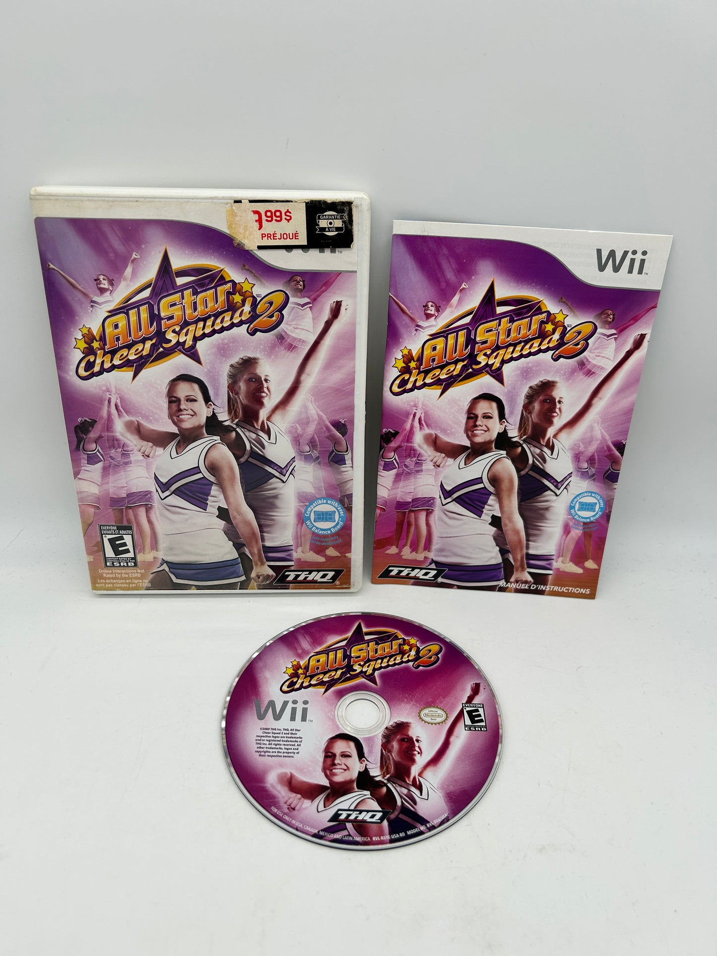PiXEL-RETRO.COM : NINTENDO WII COMPLET CIB BOX MANUAL GAME NTSC ALL STAR CHEER SQUAD 2
