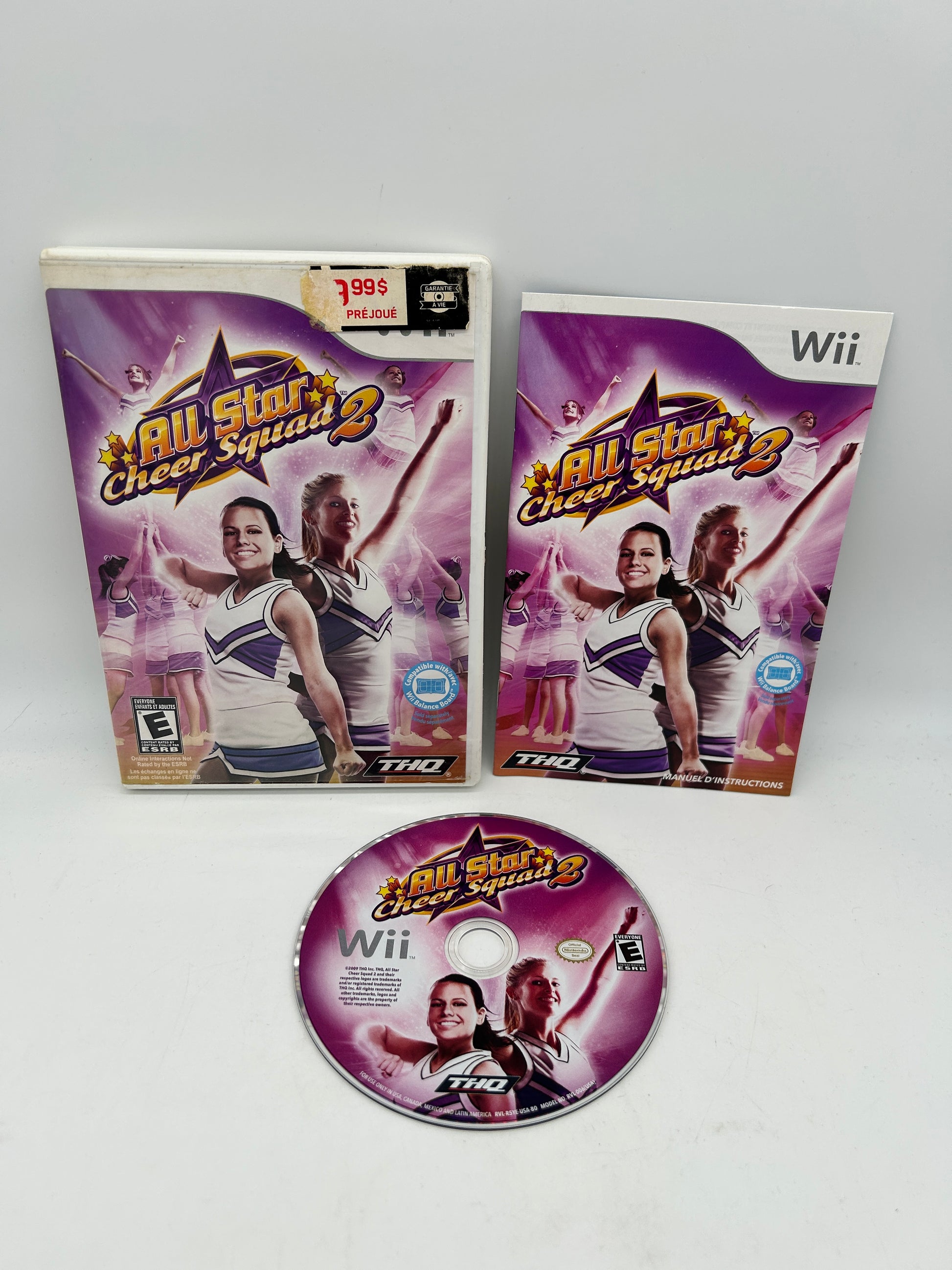 PiXEL-RETRO.COM : NINTENDO WII COMPLET CIB BOX MANUAL GAME NTSC ALL STAR CHEER SQUAD 2