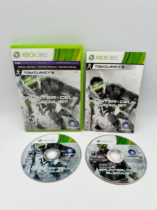 PiXEL-RETRO.COM : MICROSOFT XBOX 360 COMPLETE CIB BOX MANUAL GAME NTSC TOM CLANCY'S SPLINTER CELL BLACKLIST