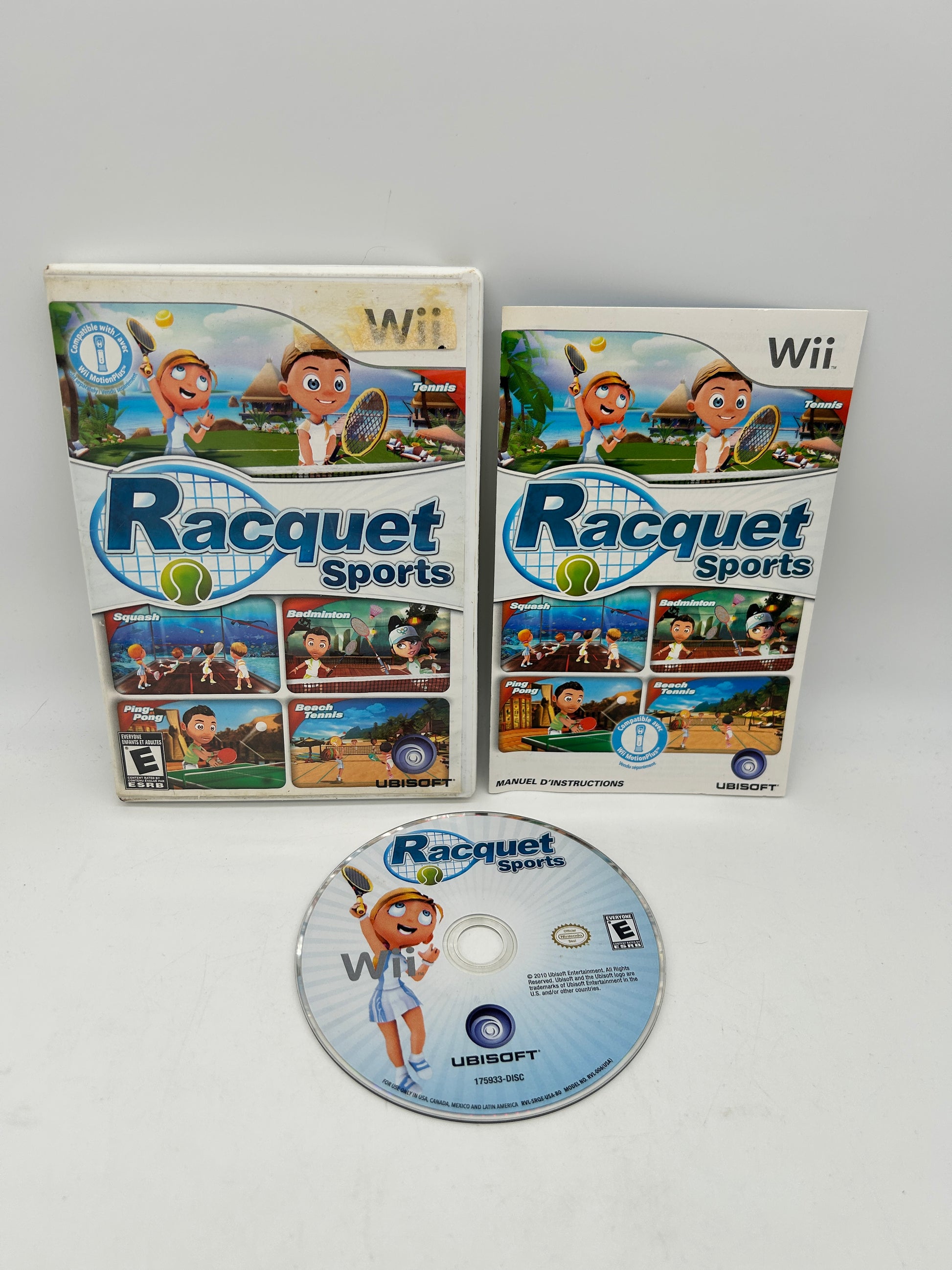 PiXEL-RETRO.COM : NINTENDO WII COMPLET CIB BOX MANUAL GAME NTSC RACQUET SPORTS