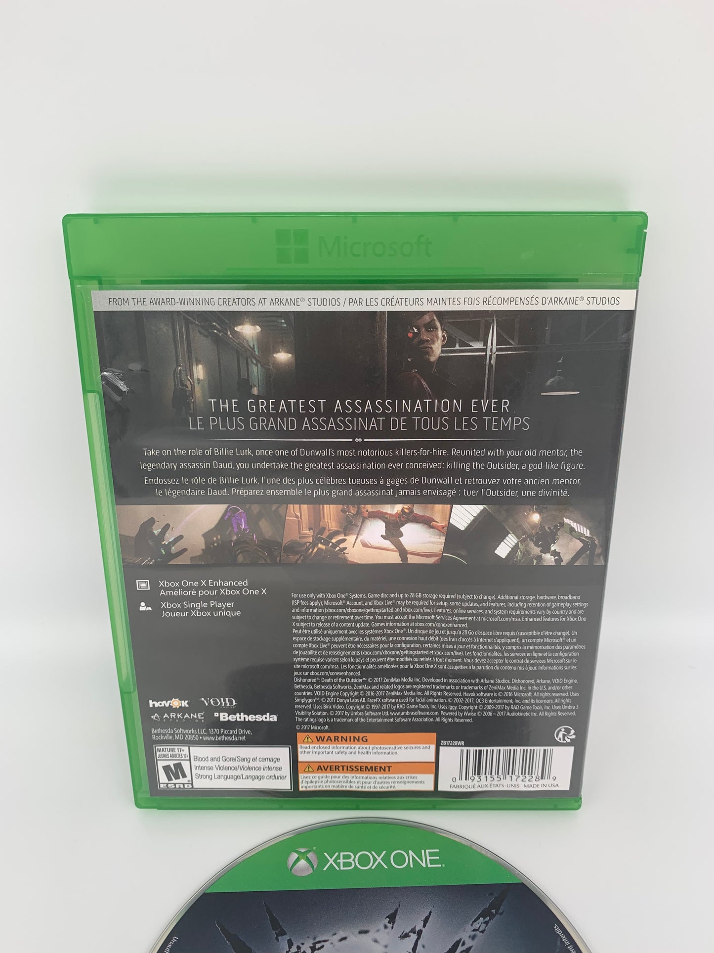 MiCROSOFT XBOX ONE | DiSHONORED DEATH OF THE OUTSiDER