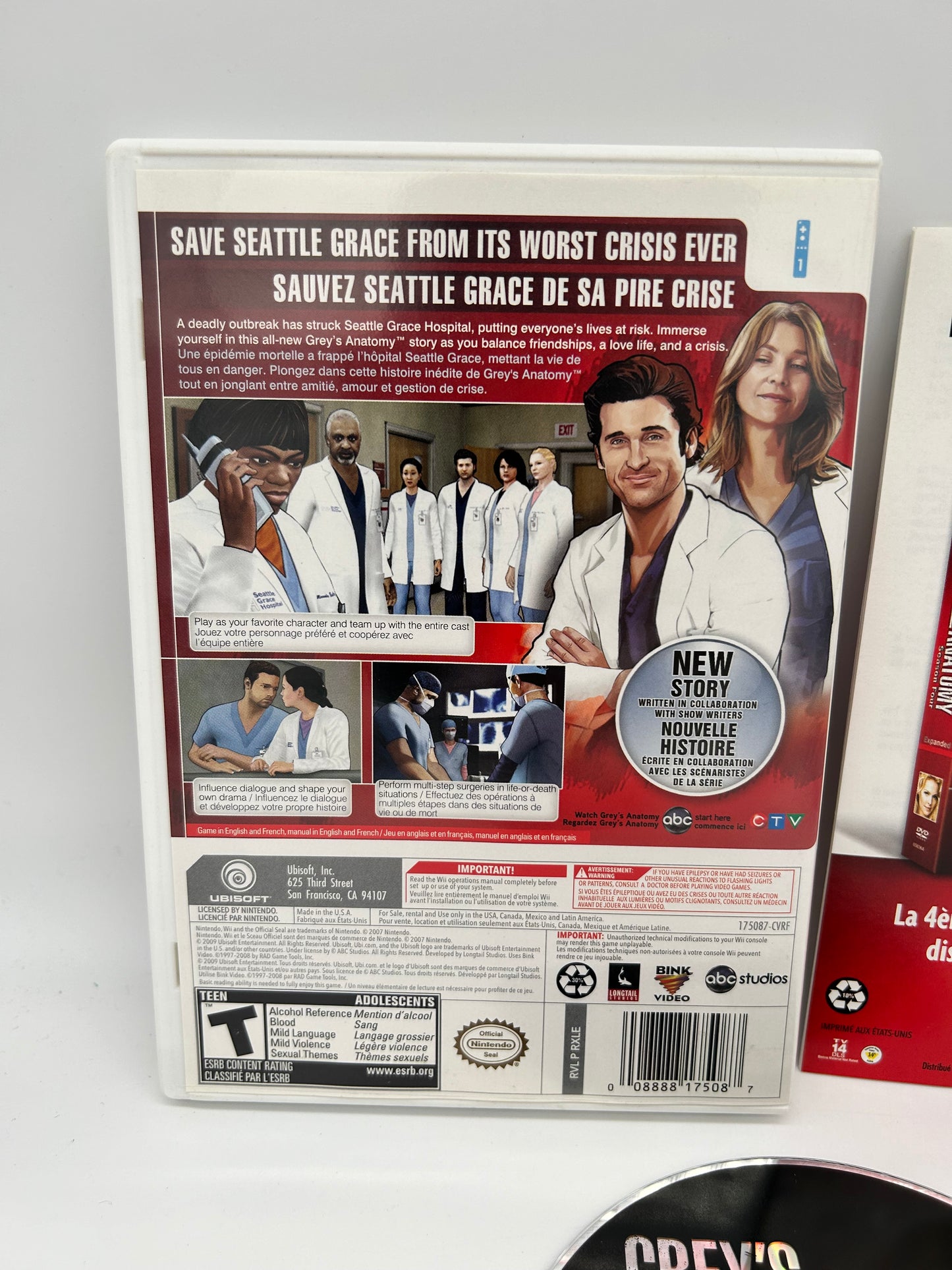 NiNTENDO Wii | GREYS ANATOMY THE ViDEO GAME