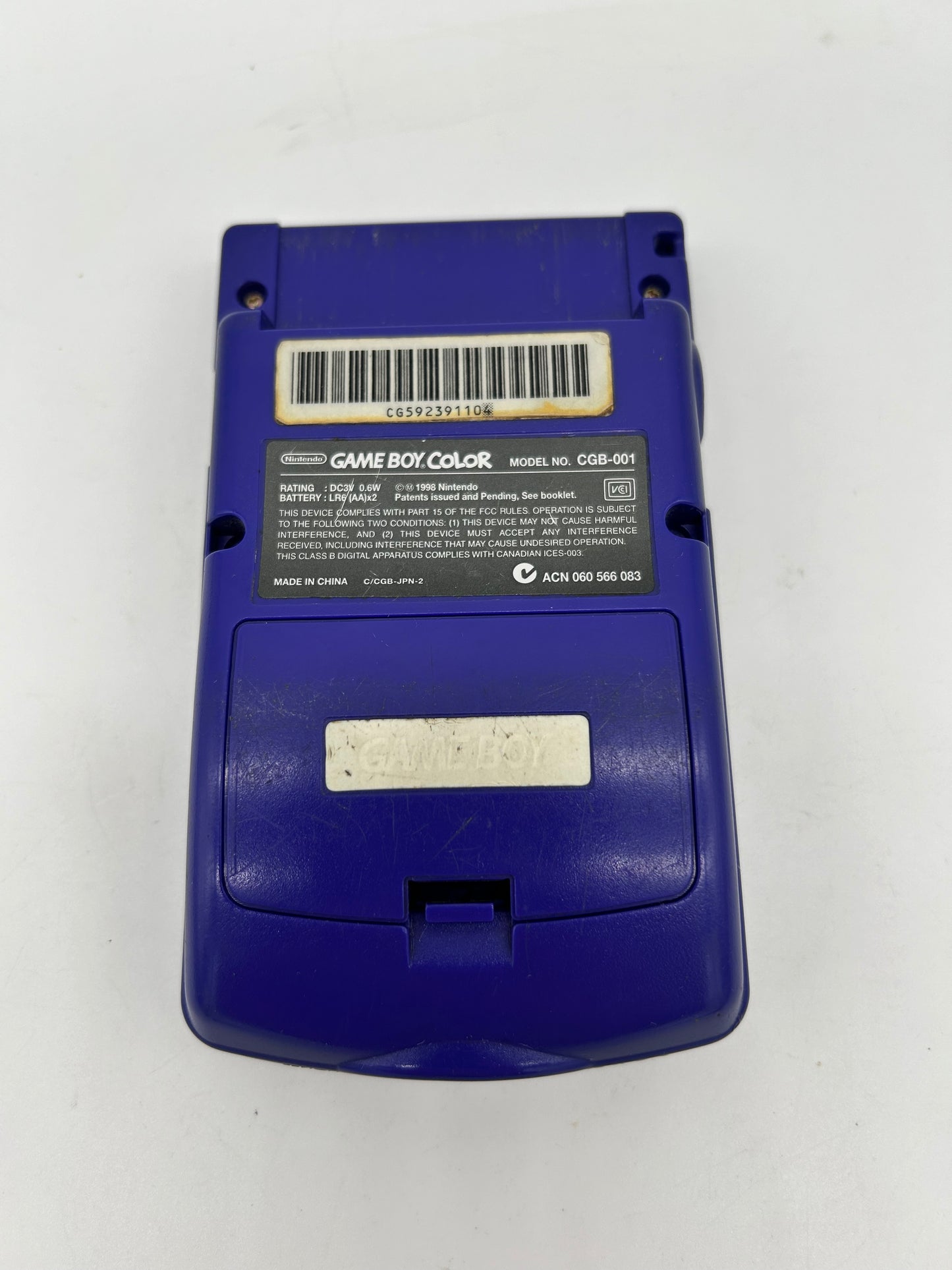 NiNTENDO GAME BOY COLOR [GBC] CONSOLE | PURPLE MODEL CGB-001