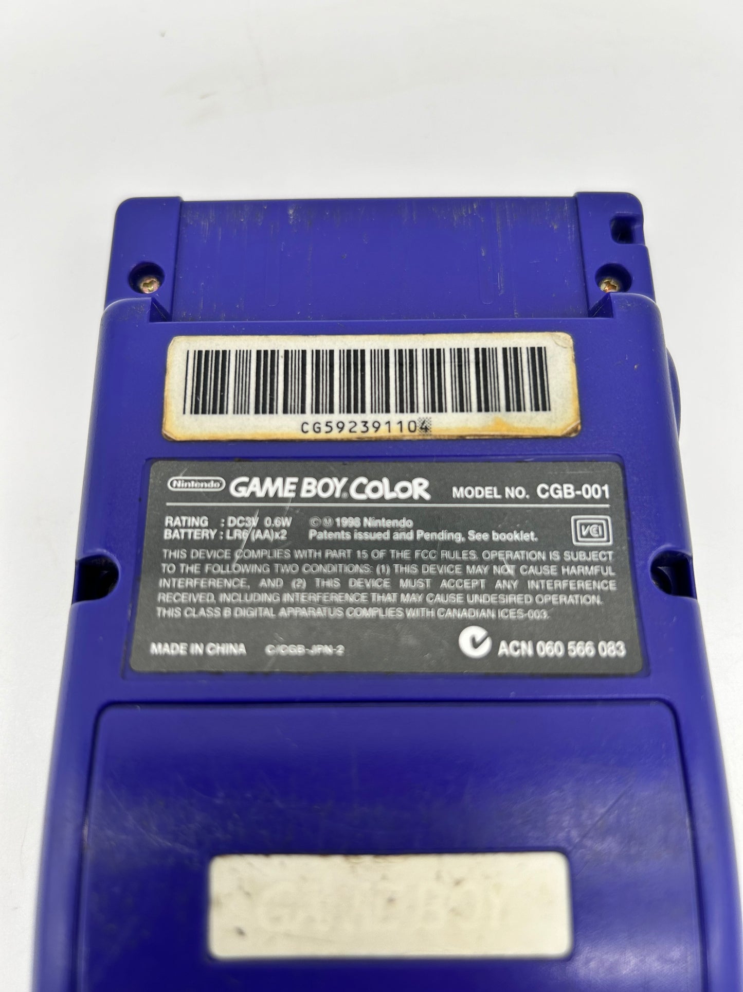 NiNTENDO GAME BOY COLOR [GBC] CONSOLE | PURPLE MODEL CGB-001