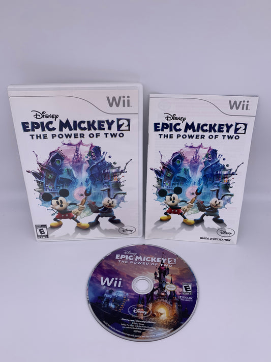 PiXEL-RETRO.COM : NINTENDO WII COMPLET CIB BOX MANUAL GAME NTSC EPIC MICKEY 2 THE POWER OF TWO