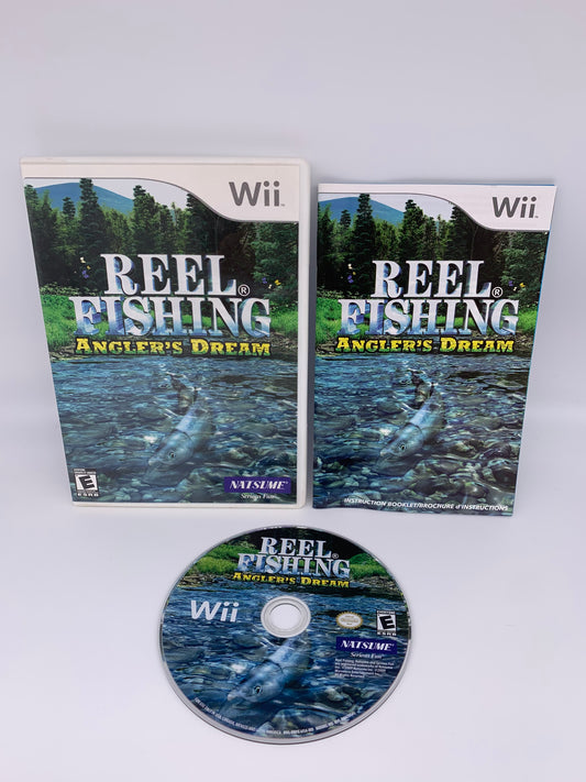 PiXEL-RETRO.COM : NINTENDO WII COMPLET CIB BOX MANUAL GAME NTSC REEL FISHING ANGLER'S DREAM