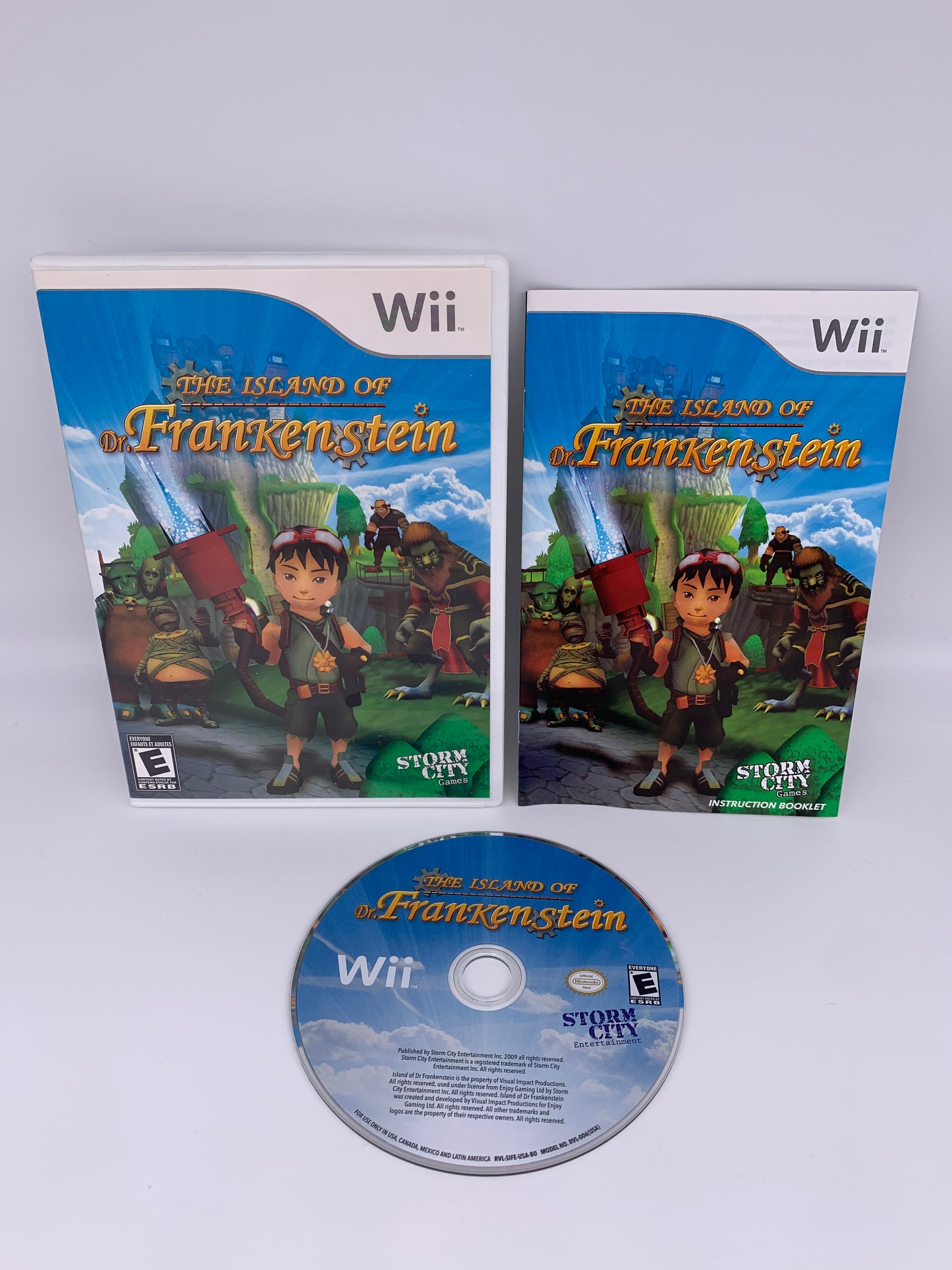 PiXEL-RETRO.COM : NINTENDO WII COMPLET CIB BOX MANUAL GAME NTSC THE ISLAND OF DR FRANKENSTEIN