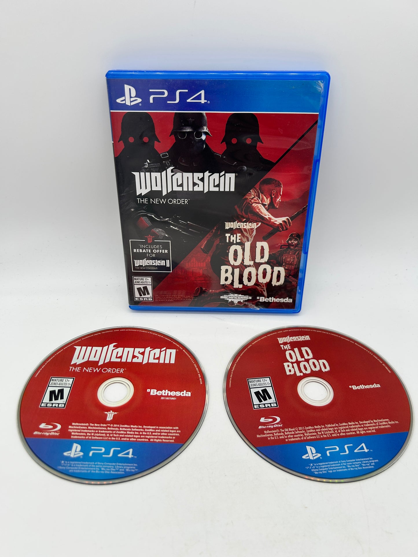 PiXEL-RETRO.COM : SONY PLAYSTATION 4 (PS4) COMPLETE CIB BOX MANUAL GAME NTSC WOLFENSTEIN THE NEW ORDER & OLD BLOOD