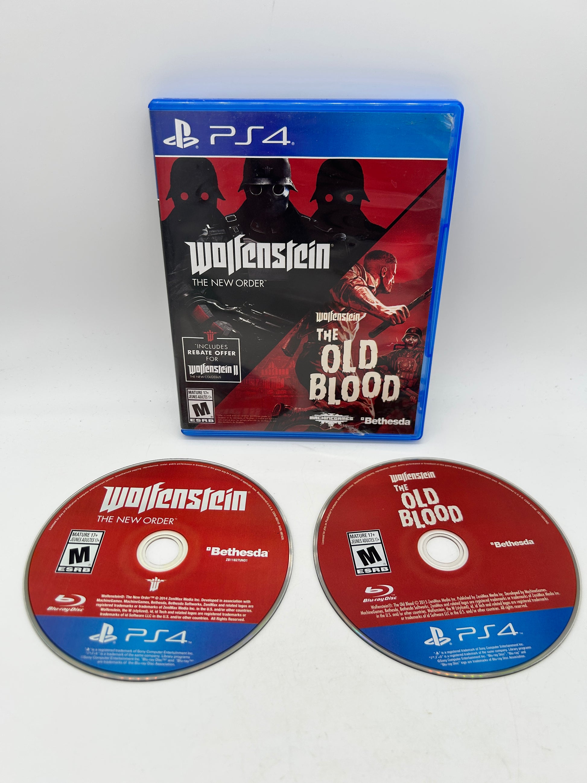 PiXEL-RETRO.COM : SONY PLAYSTATION 4 (PS4) COMPLETE CIB BOX MANUAL GAME NTSC WOLFENSTEIN THE NEW ORDER & OLD BLOOD