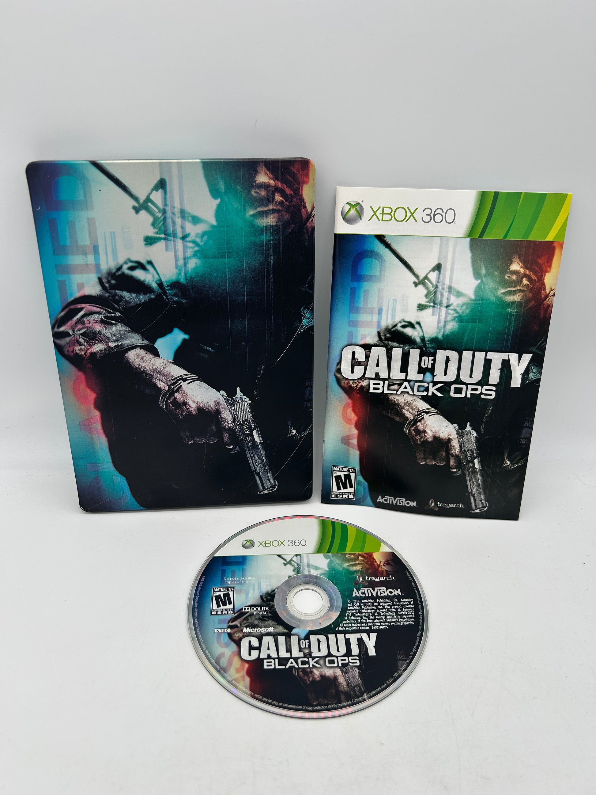 PiXEL-RETRO.COM : MICROSOFT XBOX 360 COMPLETE CIB BOX MANUAL GAME NTSC CALL OF DUTY BLACK OPS STEELBOOK LIMITED 