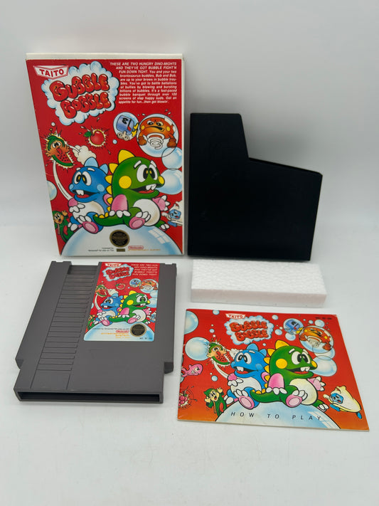 PiXEL-RETRO.COM : ORIGINAL NINTENDO NES COMPLET CIB BOX MANUAL GAME NTSC BUBBLE BOBBLE