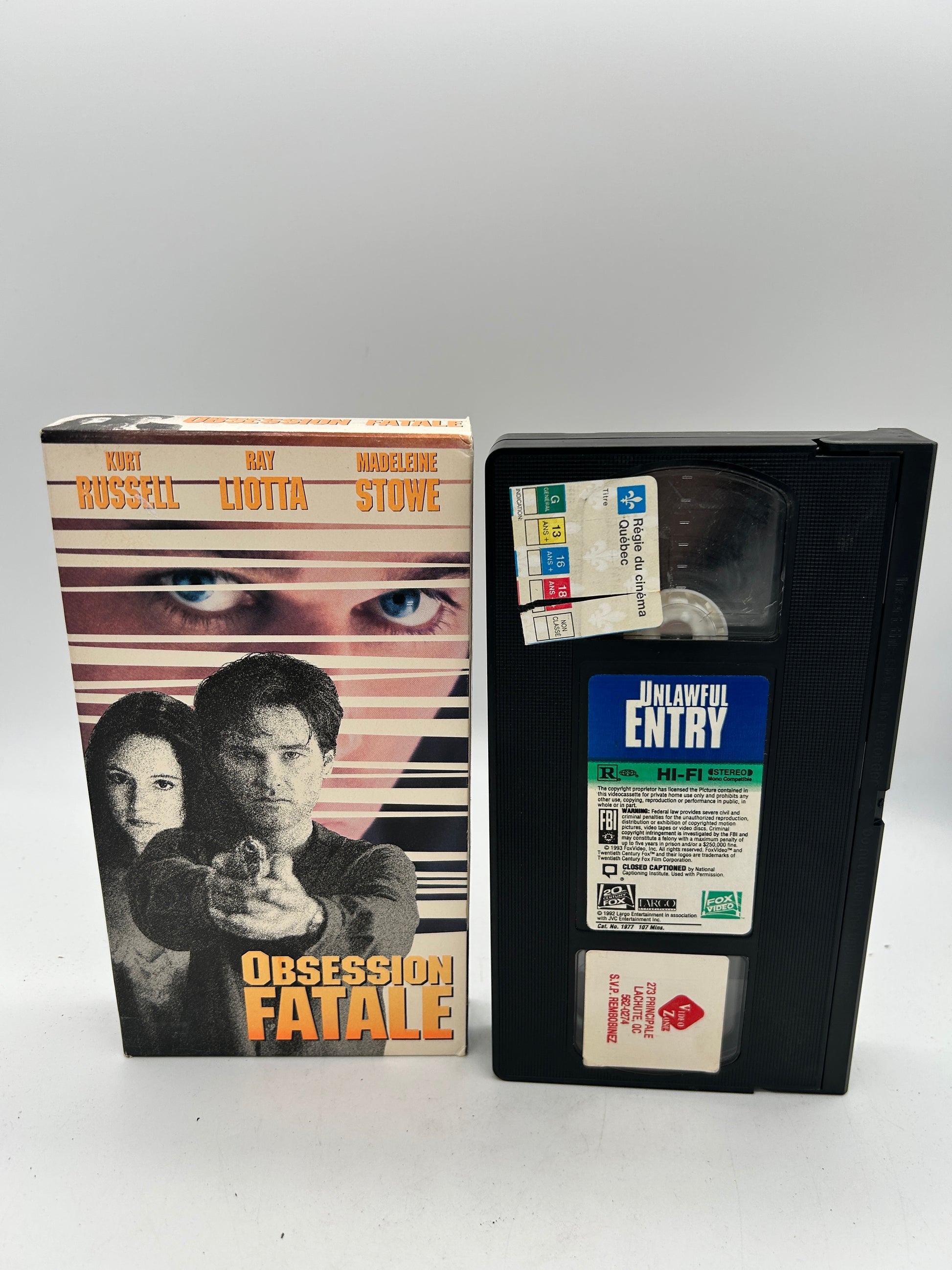 FiLM VHS FRANCAiS | OBSESSiON FATALE [UNLAWFUL ENTRY]