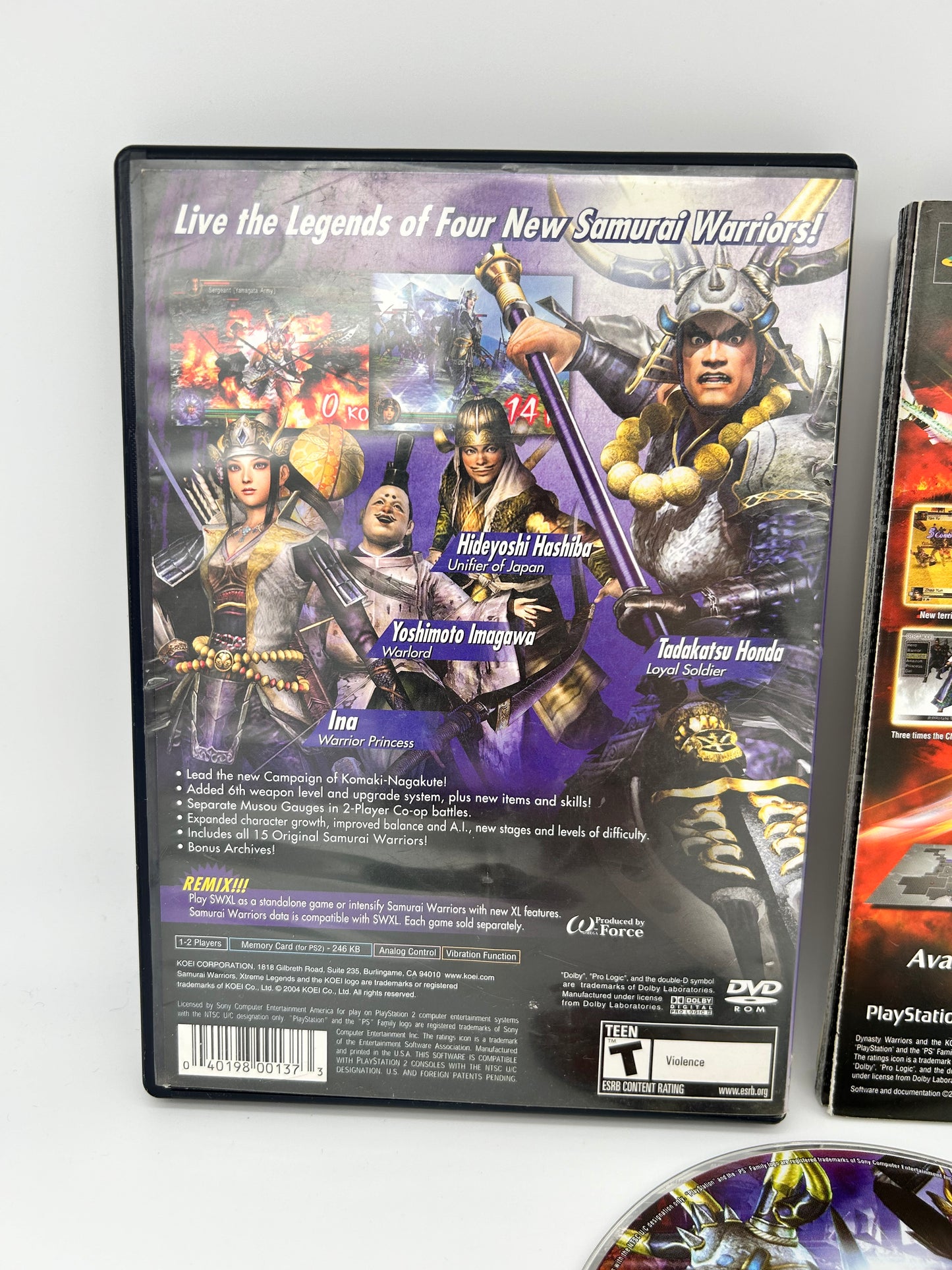 SONY PLAYSTATiON 2 [PS2] | XTREME LEGENDS SAMURAI WARRiORS