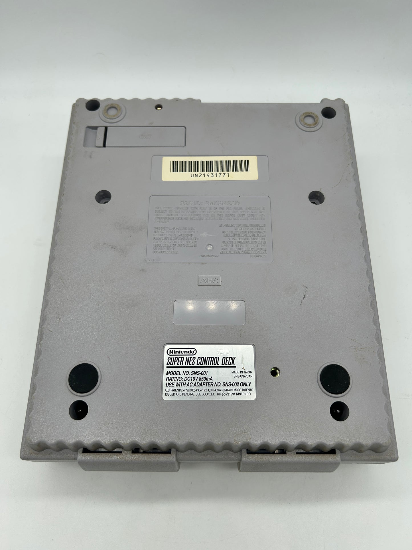 SUPER NiNTENDO [SNES] CONSOLE | MODEL GRiSE CONTROL DECK SNS-001