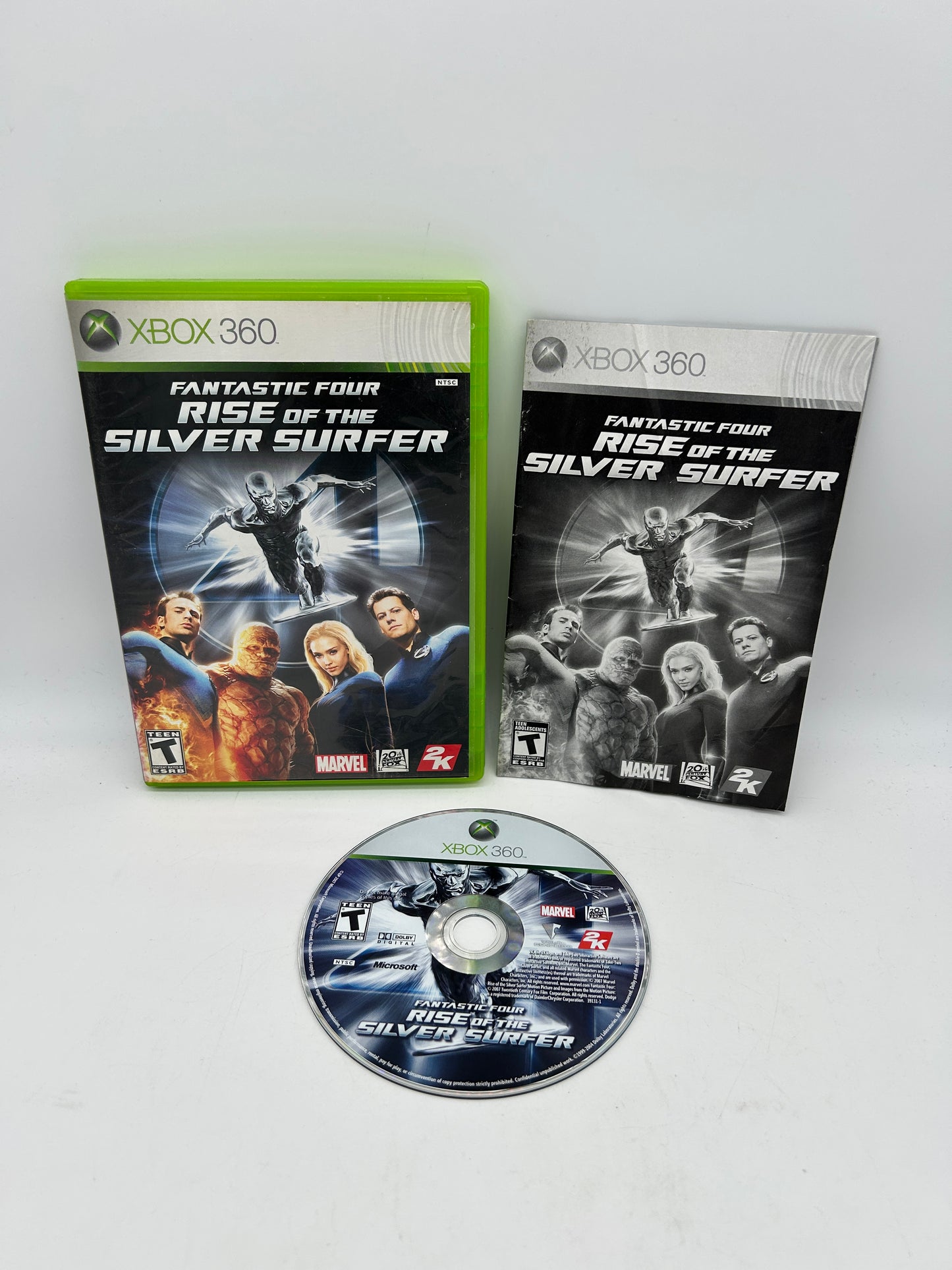 PiXEL-RETRO.COM : MICROSOFT XBOX 360 COMPLETE CIB BOX MANUAL GAME NTSC FANTASTIC FOUR RISE OF THE SILVER SURFER