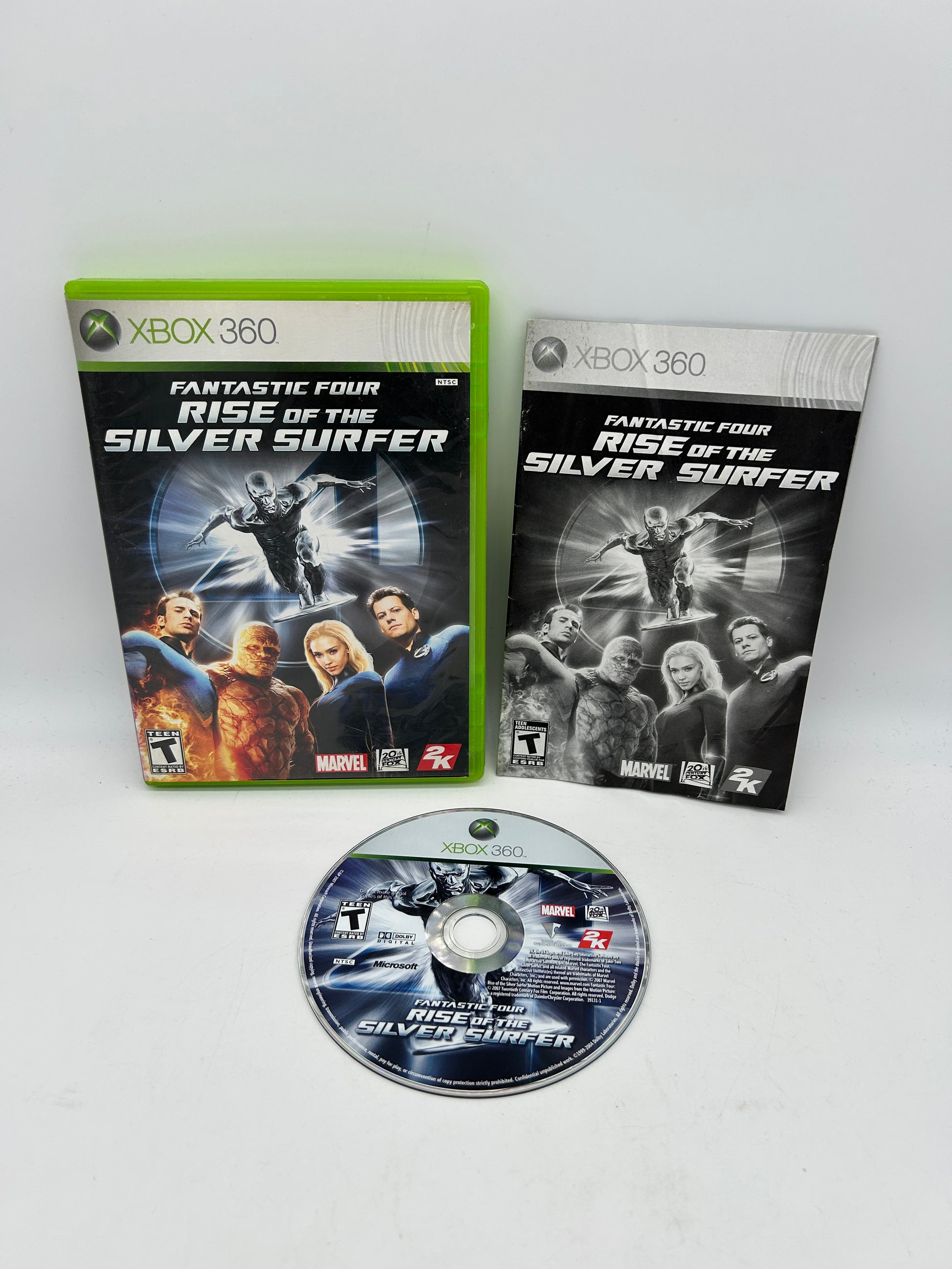 PiXEL-RETRO.COM : MICROSOFT XBOX 360 COMPLETE CIB BOX MANUAL GAME NTSC FANTASTIC FOUR RISE OF THE SILVER SURFER