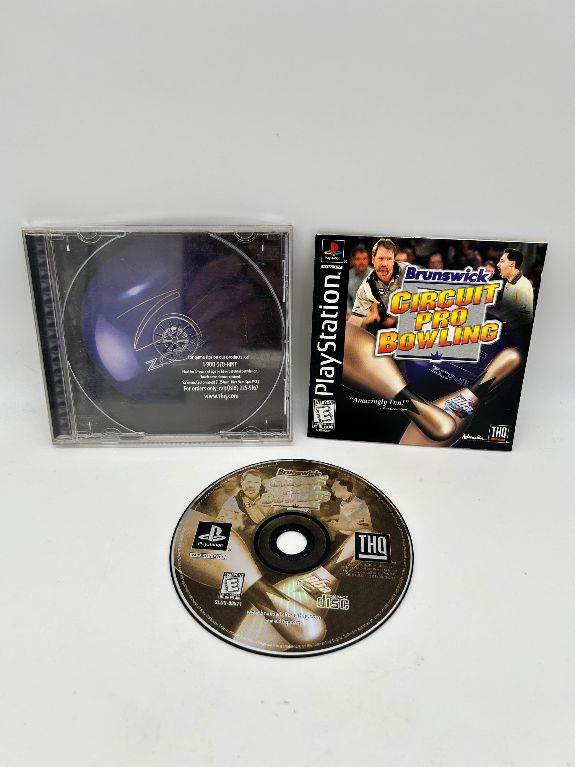 PiXEL-RETRO.COM : SONY PLAYSTATION 1 (PS1) COMPLET CIB BOX MANUAL GAME NTSC BRUNSWICK CIRCUIT PRO BOWLING