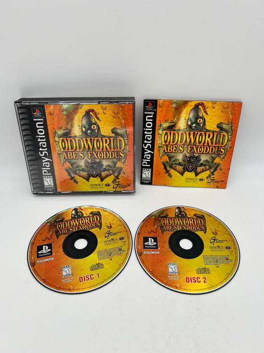 PiXEL-RETRO.COM : SONY PLAYSTATION (PS1) COMPLETE CIB BOX MANUAL GAME NTSC ODDWORLD ABE'S EXODDUS