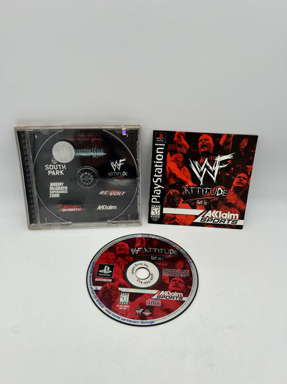 PiXEL-RETRO.COM : SONY PLAYSTATION (PS1) COMPLETE CIB BOX MANUAL GAME NTSC WWF ATTITUDE