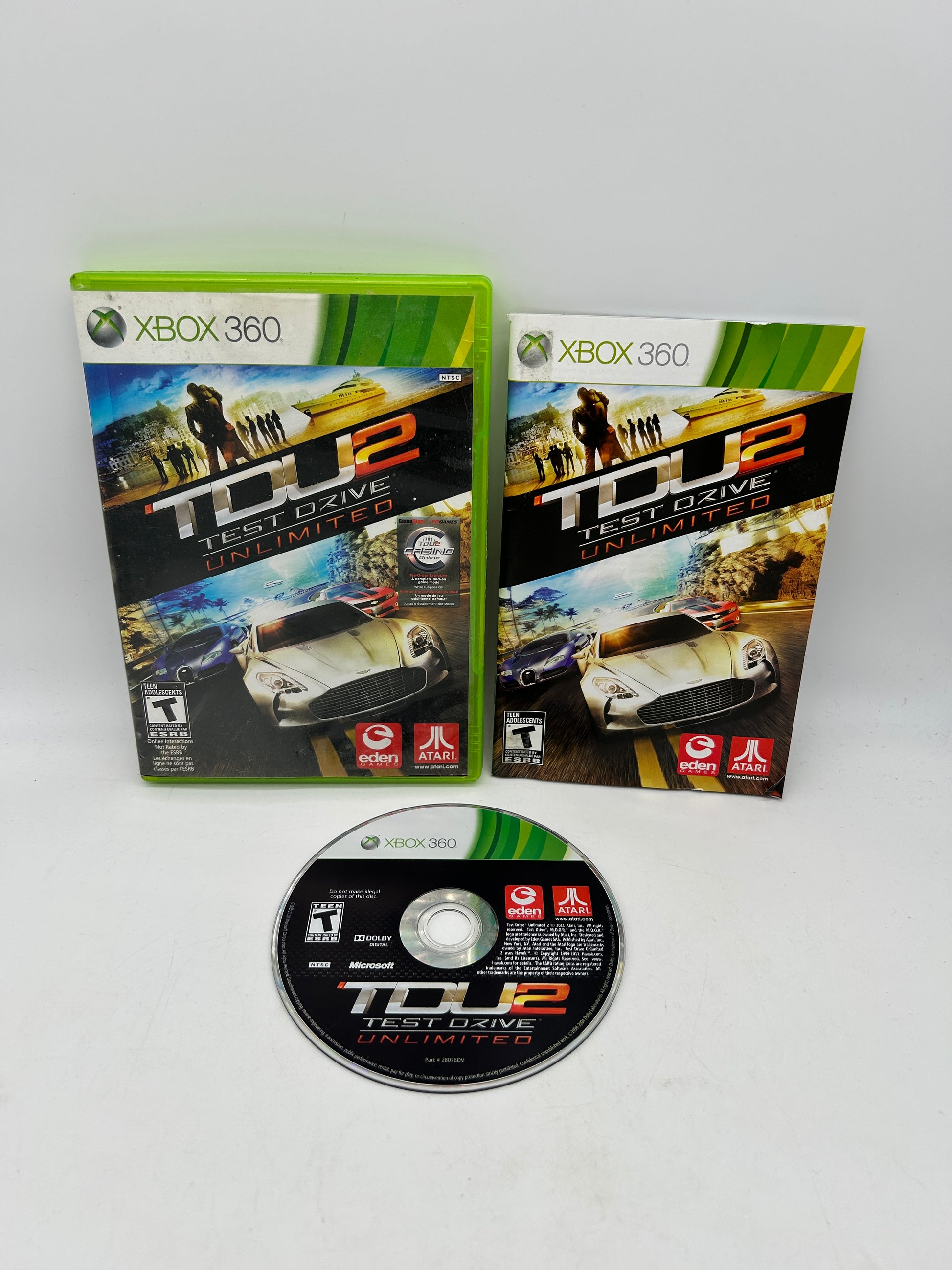 PiXEL-RETRO.COM : MICROSOFT XBOX 360 COMPLETE CIB BOX MANUAL GAME NTSC TEST DRIVE UNLIMITED TDU 2