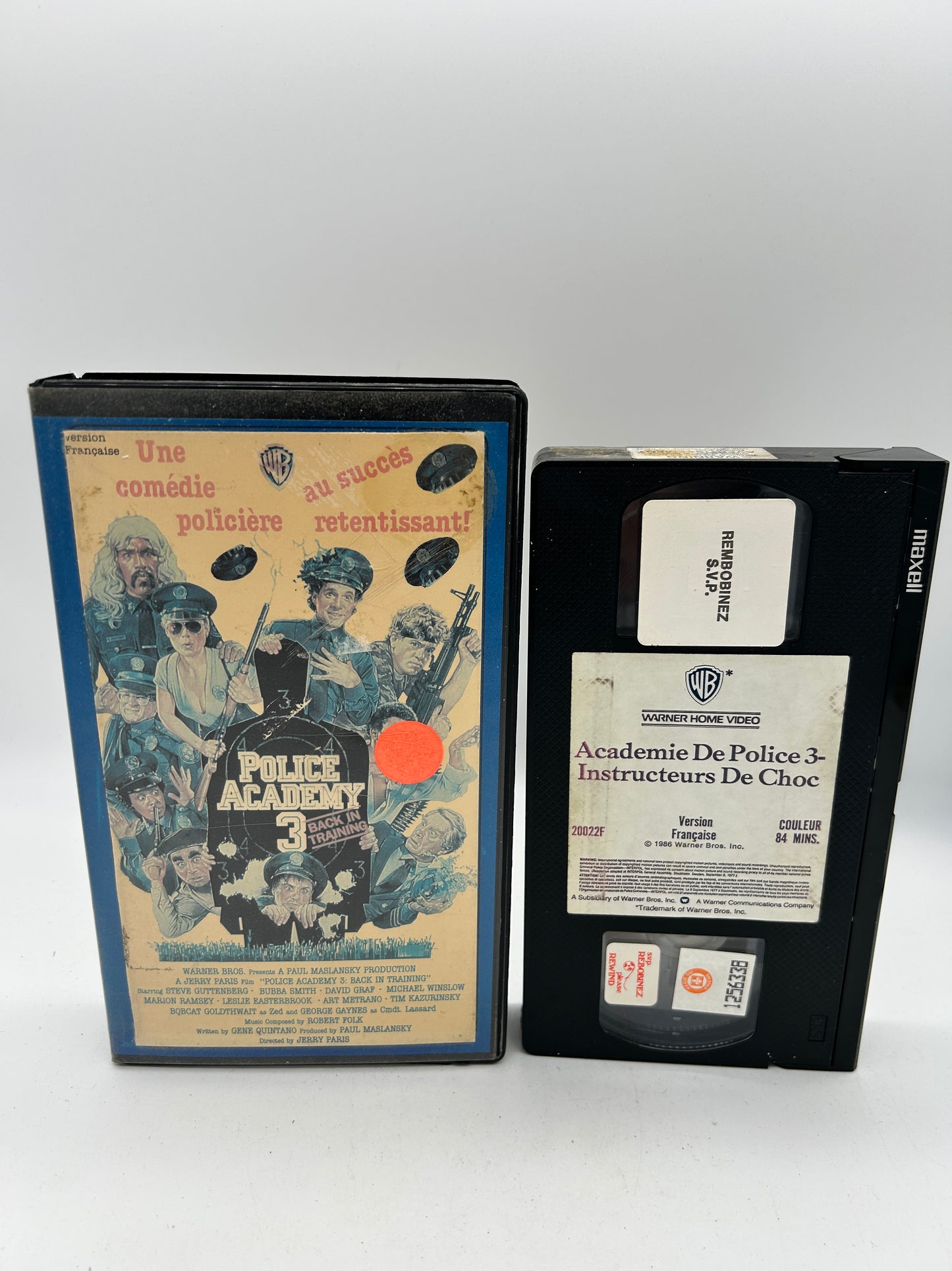 FiLM VHS FRANCAiS | POLiCE ACADEMY 3 iNSTRUCTEURS DE CHOC [BACK iN TRAiNiNG]