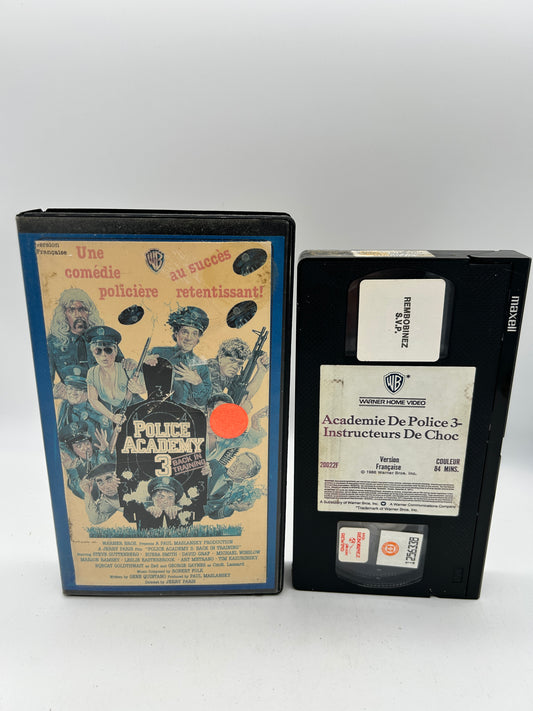 FiLM VHS FRANCAiS | POLiCE ACADEMY 3 iNSTRUCTEURS DE CHOC [BACK iN TRAiNiNG]