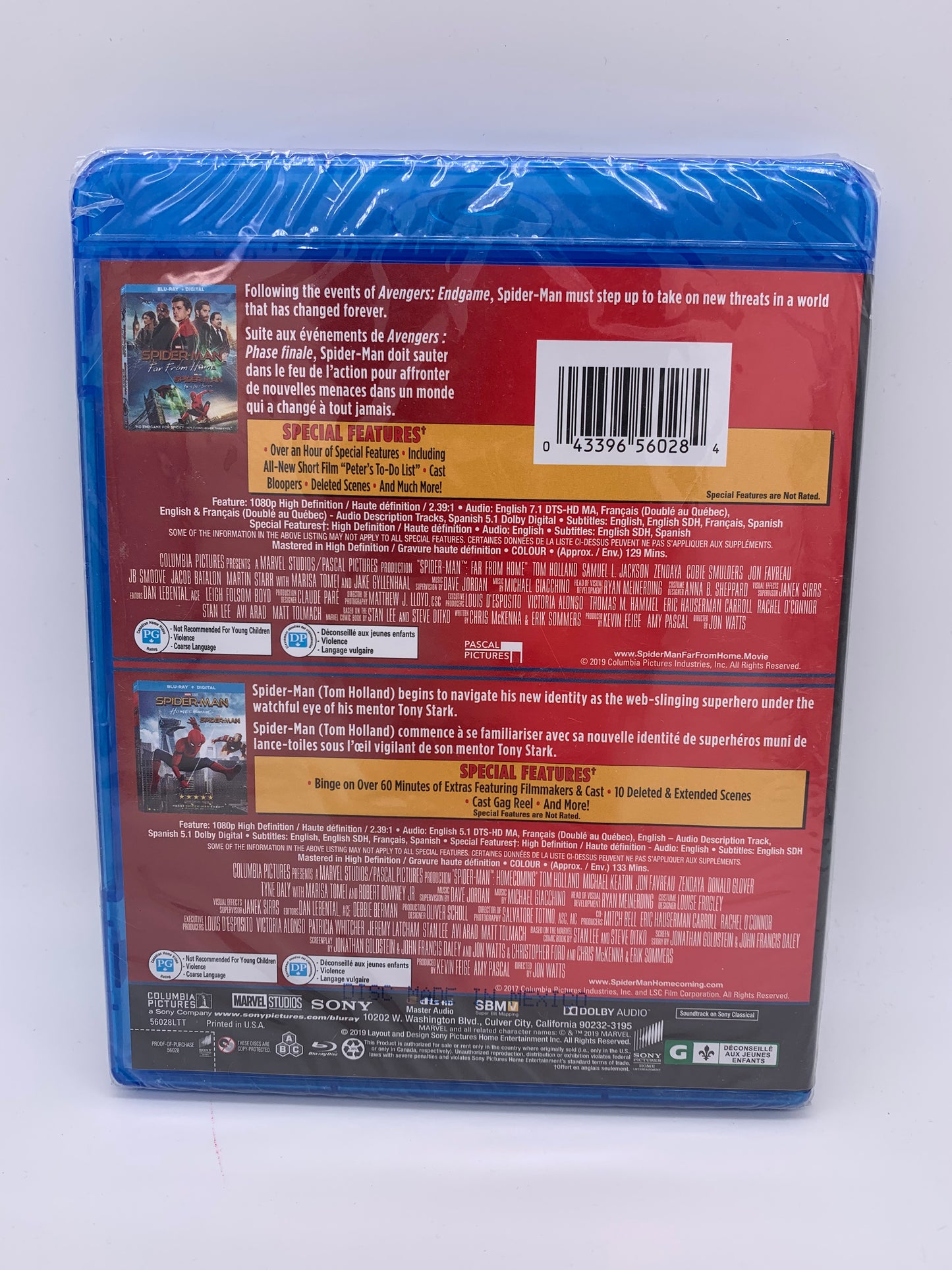 FiLM BLU-RAY | SPiDER-MAN LOiN DES SiENS & LES RETROUVAiLLES [FAR FROM HOME & HOME COMiNG] | 2 FiLMS
