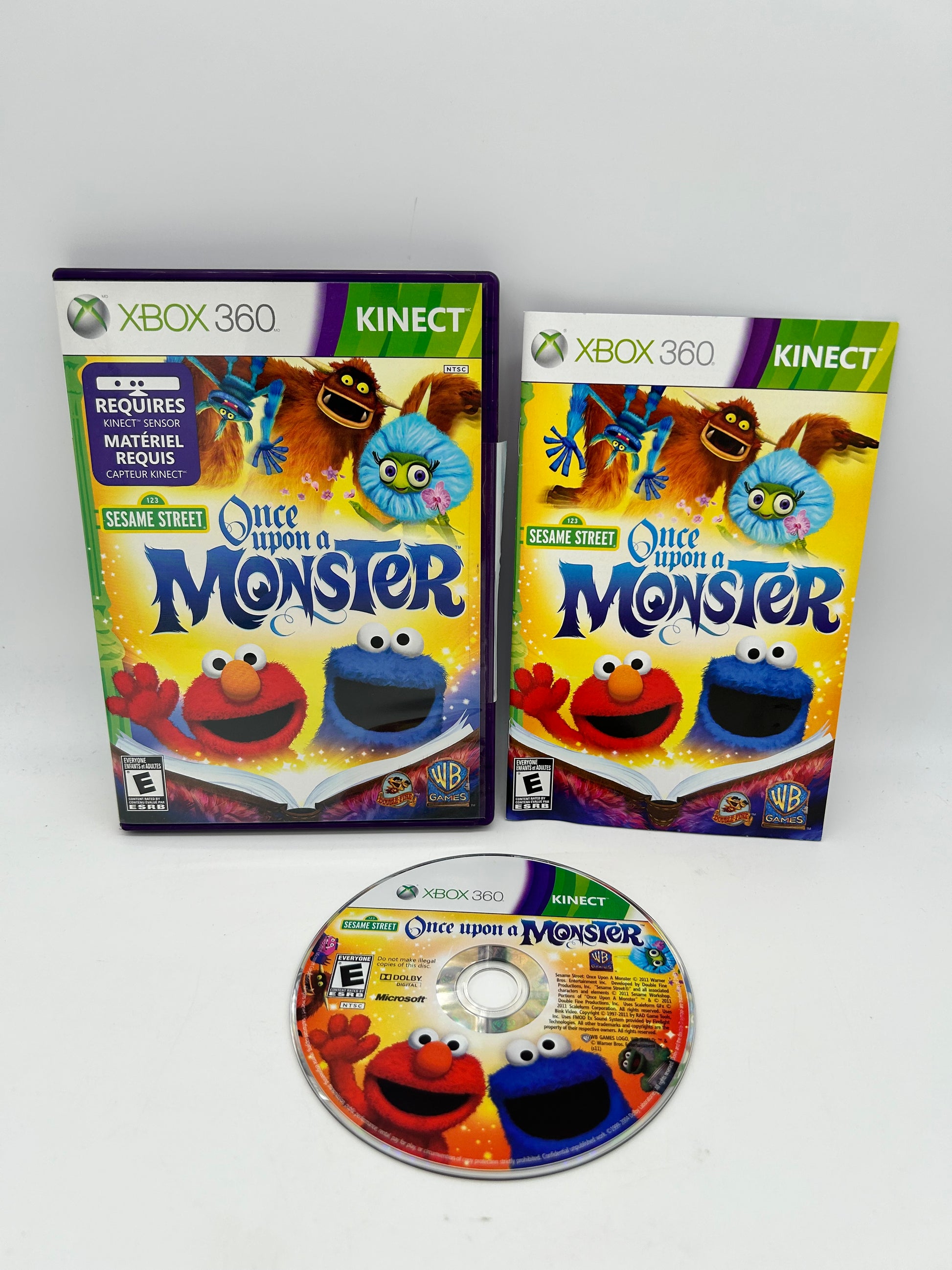 PiXEL-RETRO.COM : MICROSOFT XBOX 360 COMPLETE CIB BOX MANUAL GAME NTSC SESAME STREET ONE UPON A MONSTER