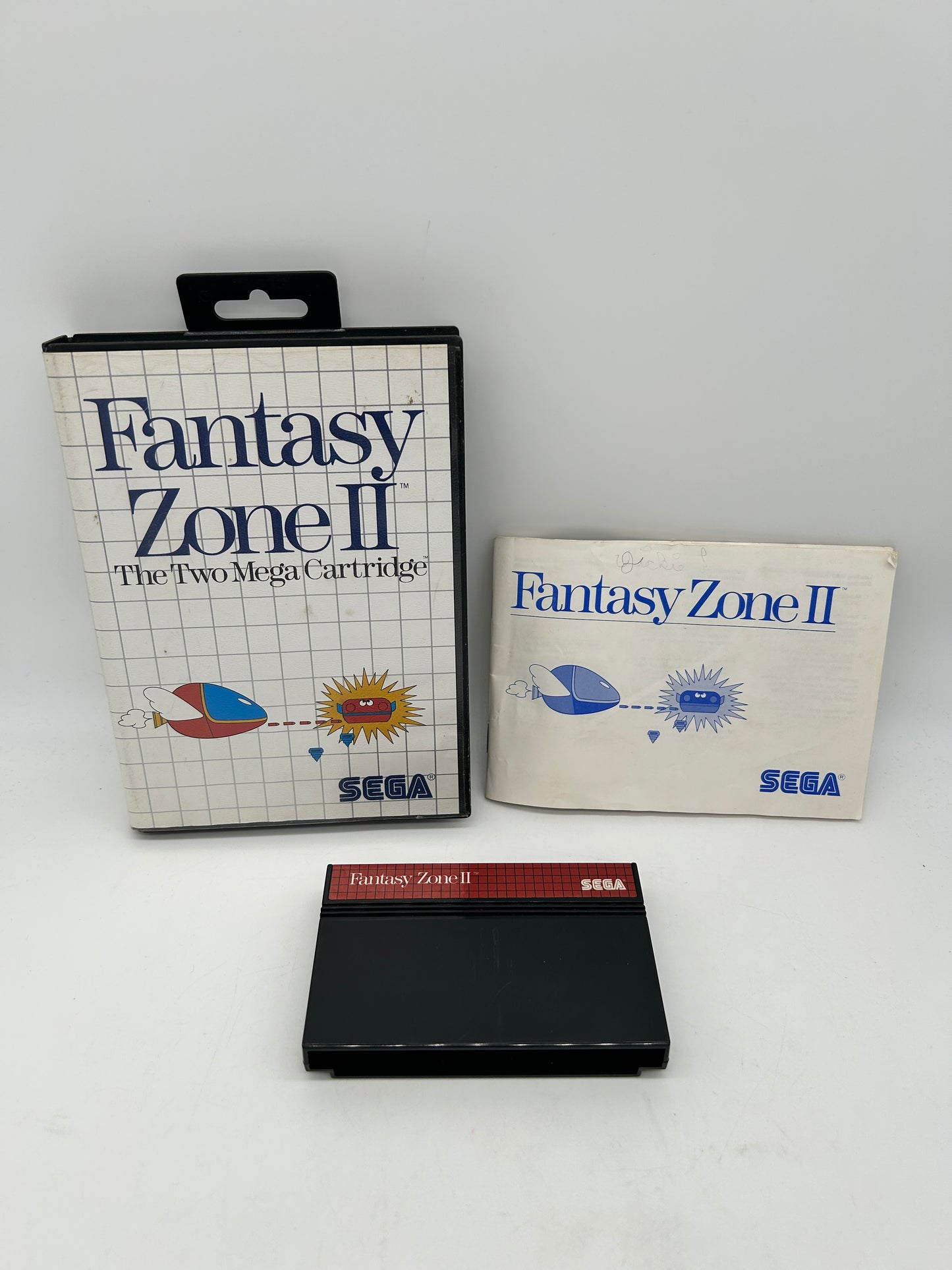 PiXEL-RETRO.COM : SEGA MASTER GAME NTSC COMPLETE IN BOX CIB BOX MANUAL FANTASY ZONE II