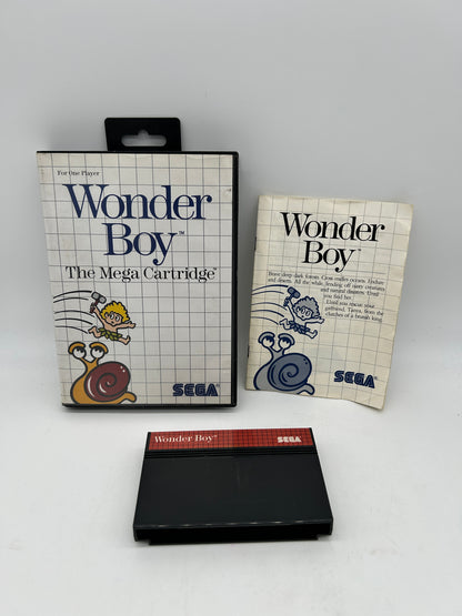 PiXEL-RETRO.COM : SEGA MASTER GAME NTSC COMPLETE IN BOX CIB BOX MANUAL WONDER BOY