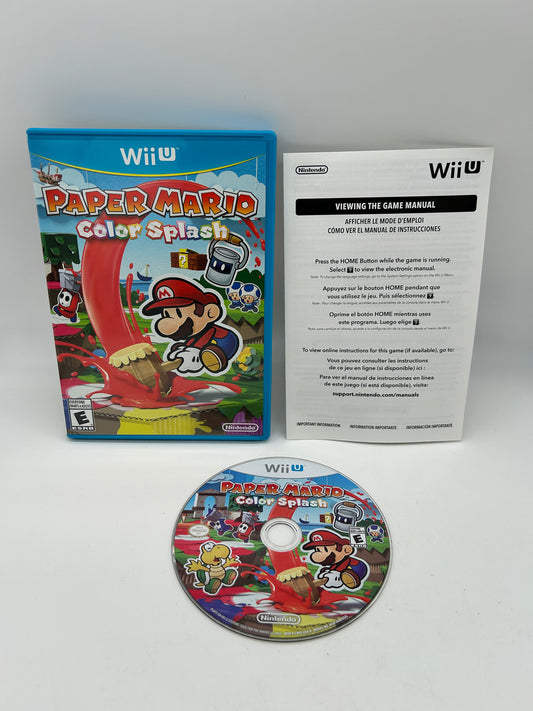 PiXEL-RETRO.COM : NINTENDO WII U COMPLET CIB BOX MANUAL GAME NTSC PAPER MARIO COLOR SPLASH