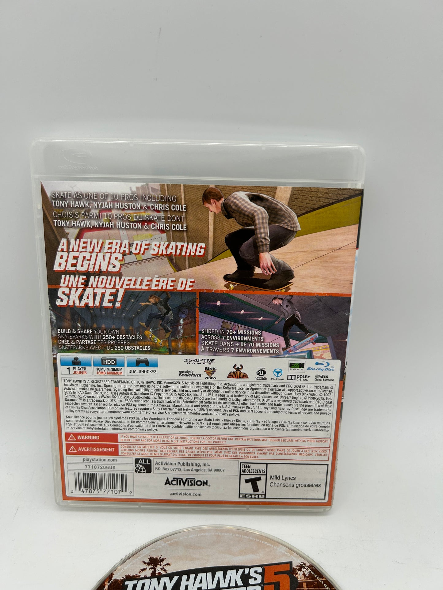 SONY PLAYSTATiON 3 [PS3] | TONY HAWKS PRO SKATER 5