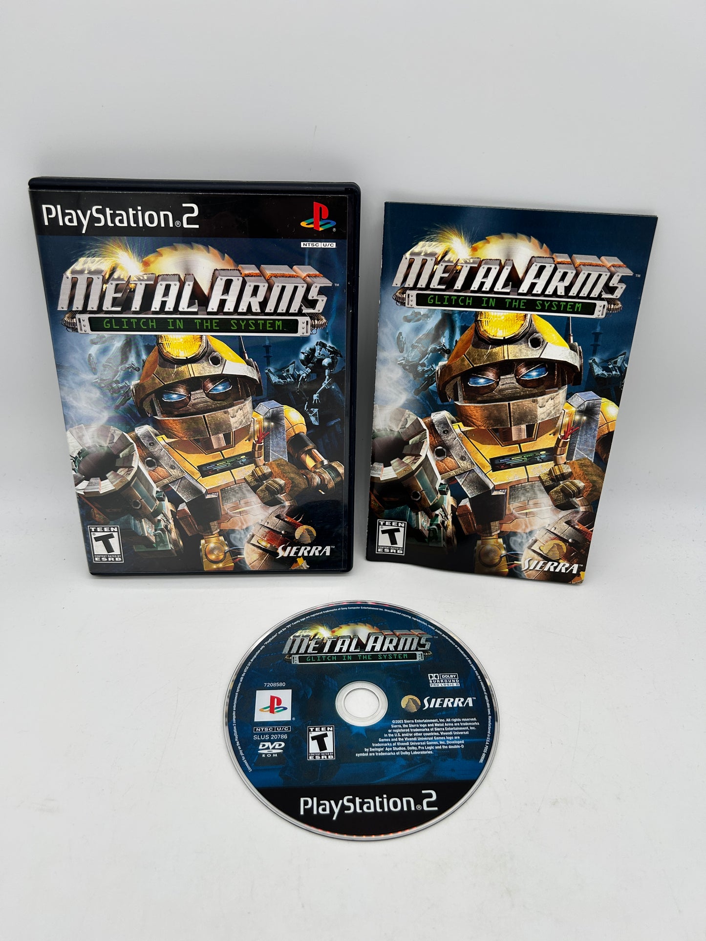 PiXEL-RETRO.COM : SONY PLAYSTATION 2 (PS2) COMPLET CIB BOX MANUAL GAME NTSC METAL ARMS GLITCH IN THE SYSTEM