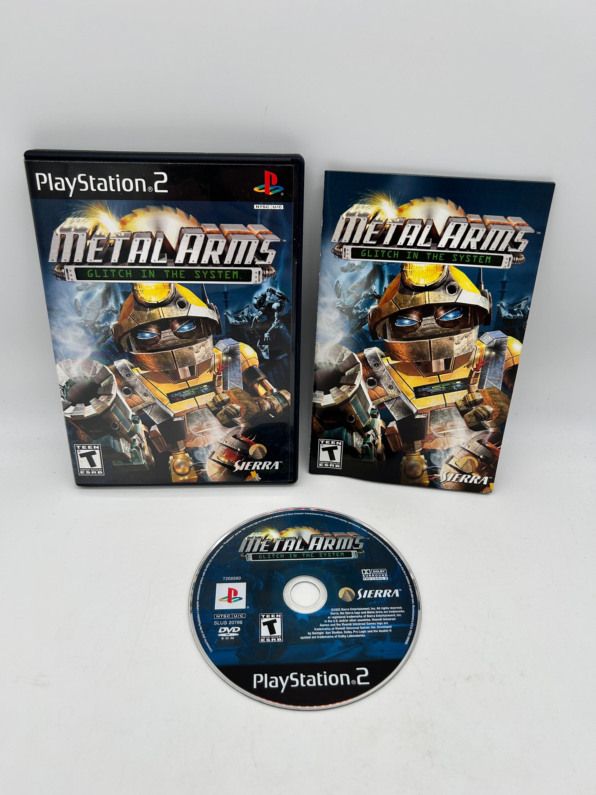 PiXEL-RETRO.COM : SONY PLAYSTATION 2 (PS2) COMPLET CIB BOX MANUAL GAME NTSC METAL ARMS GLITCH IN THE SYSTEM