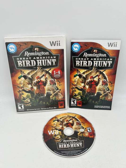 PiXEL-RETRO.COM : NINTENDO WII COMPLET CIB BOX MANUAL GAME NTSC REMINGTON GREAT AMERICAN BIRD HUNT