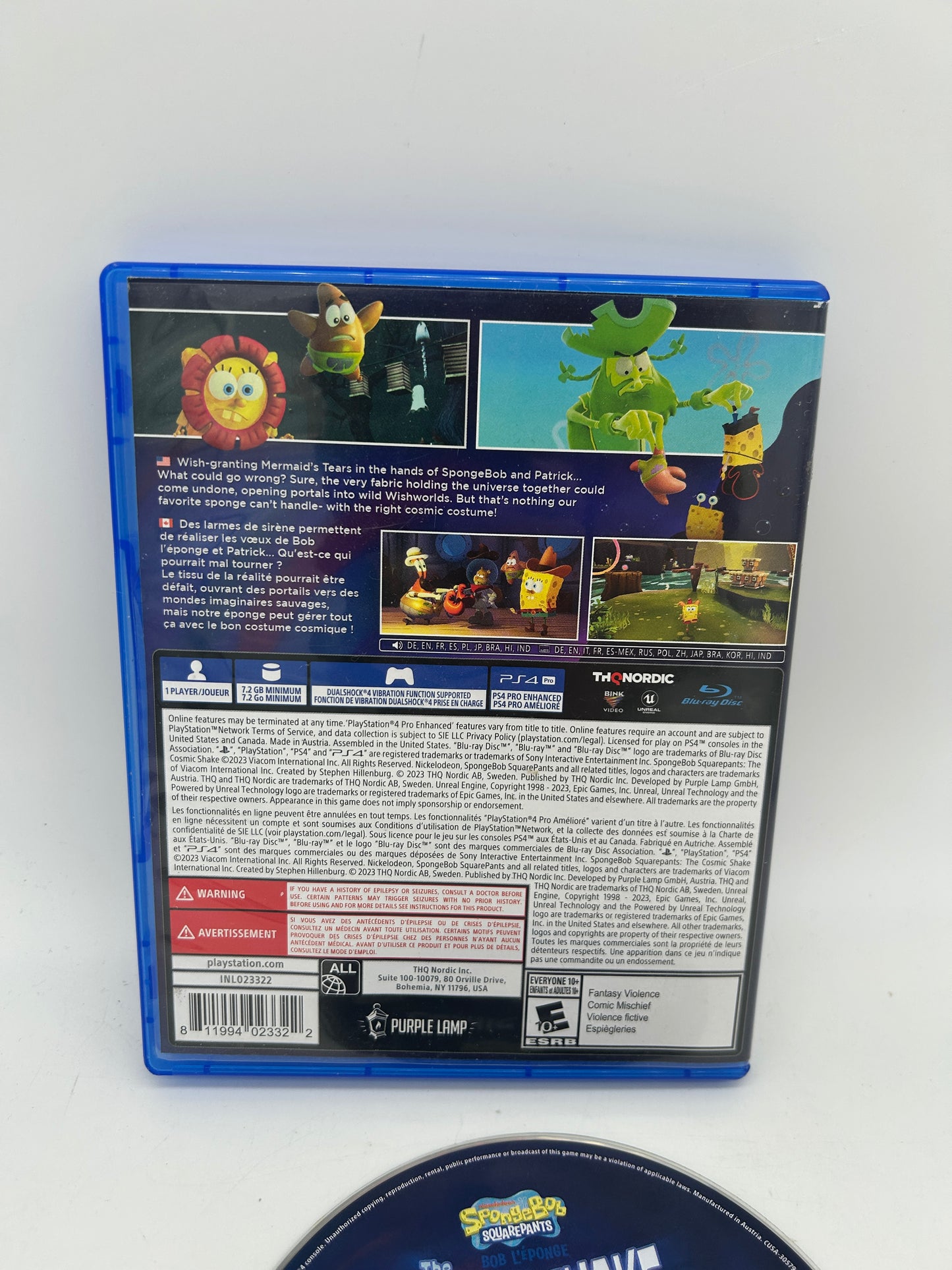 SONY PLAYSTATION 4 [PS4] | SPONGEBOB SQUAREPANTS THE COSMIC SHAKE