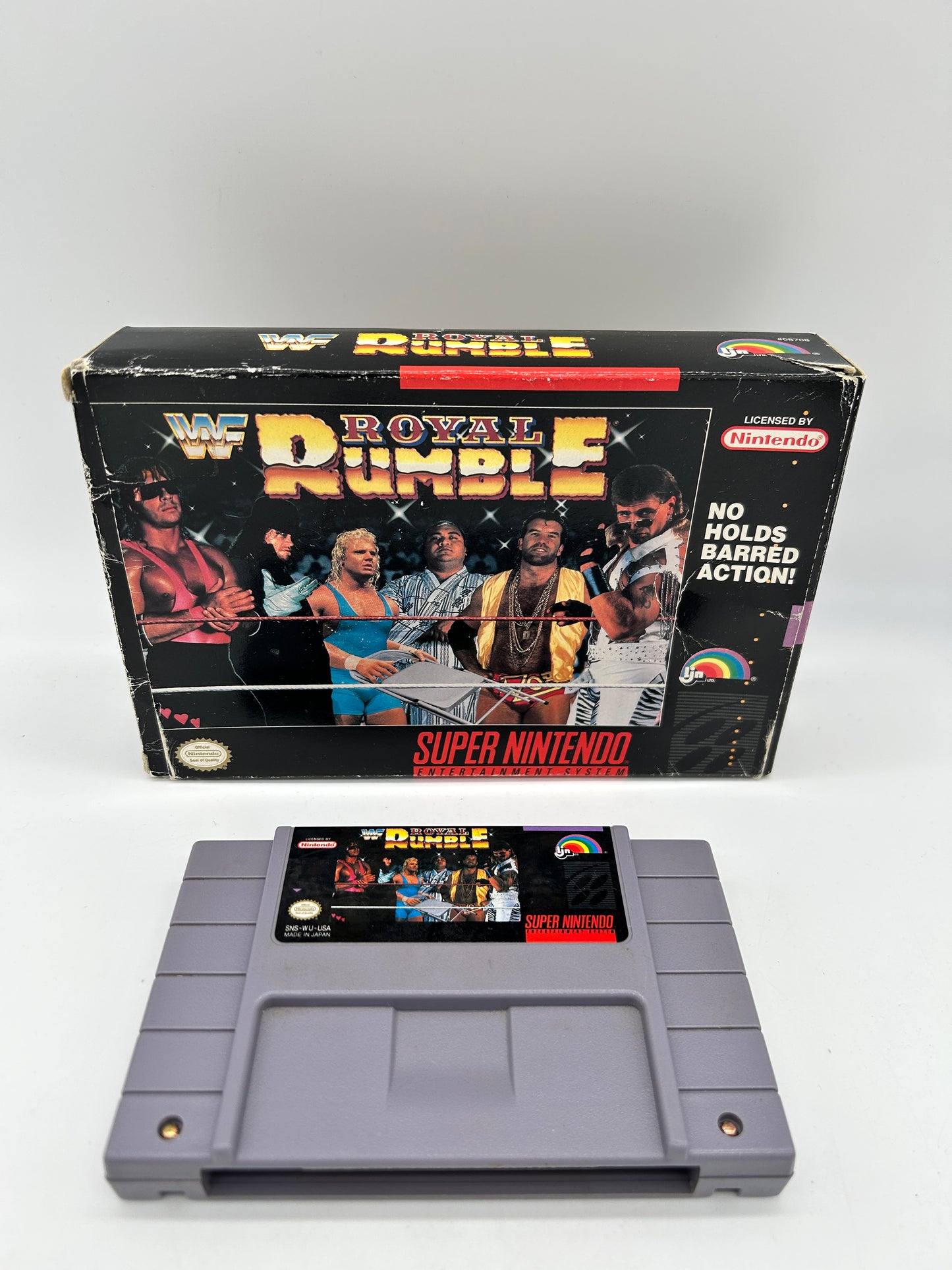 PiXEL-RETRO.COM : SUPER NINTENDO NES (SNES) COMPLETE CIB BOX MANUAL GAME NTSC WWF ROYAL RUMBLE