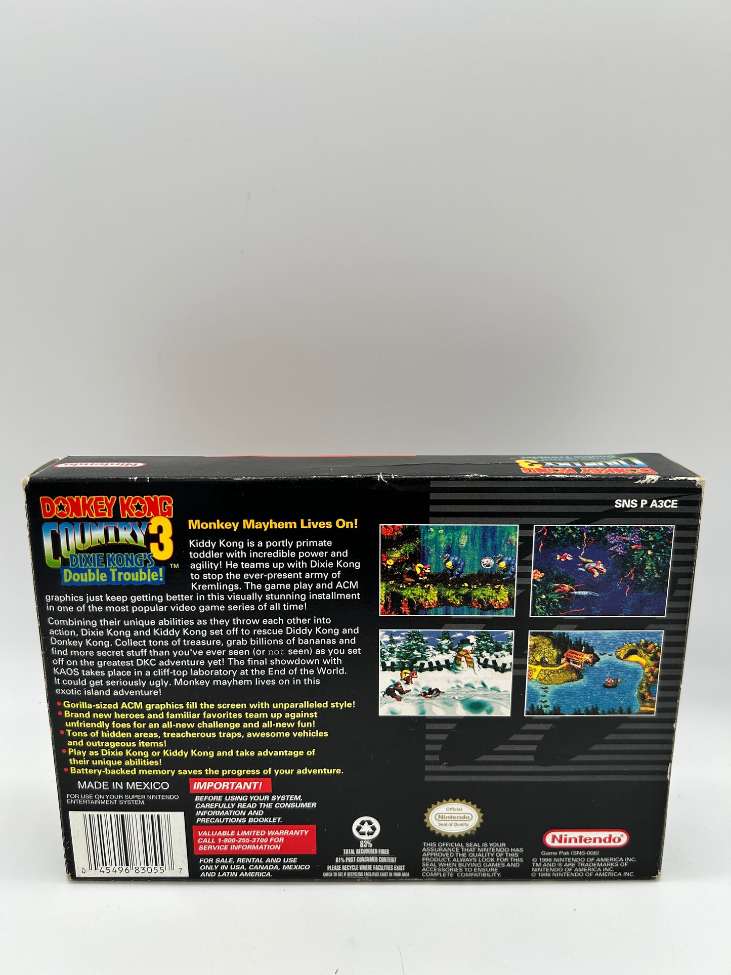 SUPER NiNTENDO [SNES] | DONKEY KONG COUNTRY 3 DiXiE KONGS DOUBLE TROUBLE