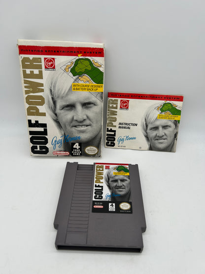 PiXEL-RETRO.COM : NINTENDO ENTERTAiNMENT SYSTEM (NES) GAME NTSC GREG NORMAN'S GOLF POWER