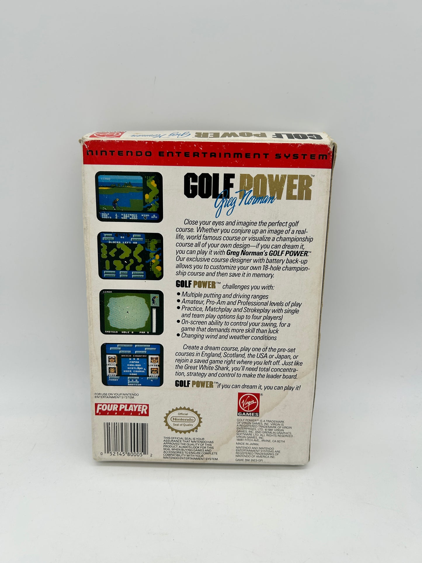 NiNTENDO [NES] ORiGiNAL | GREG NORMANS GOLF POWER