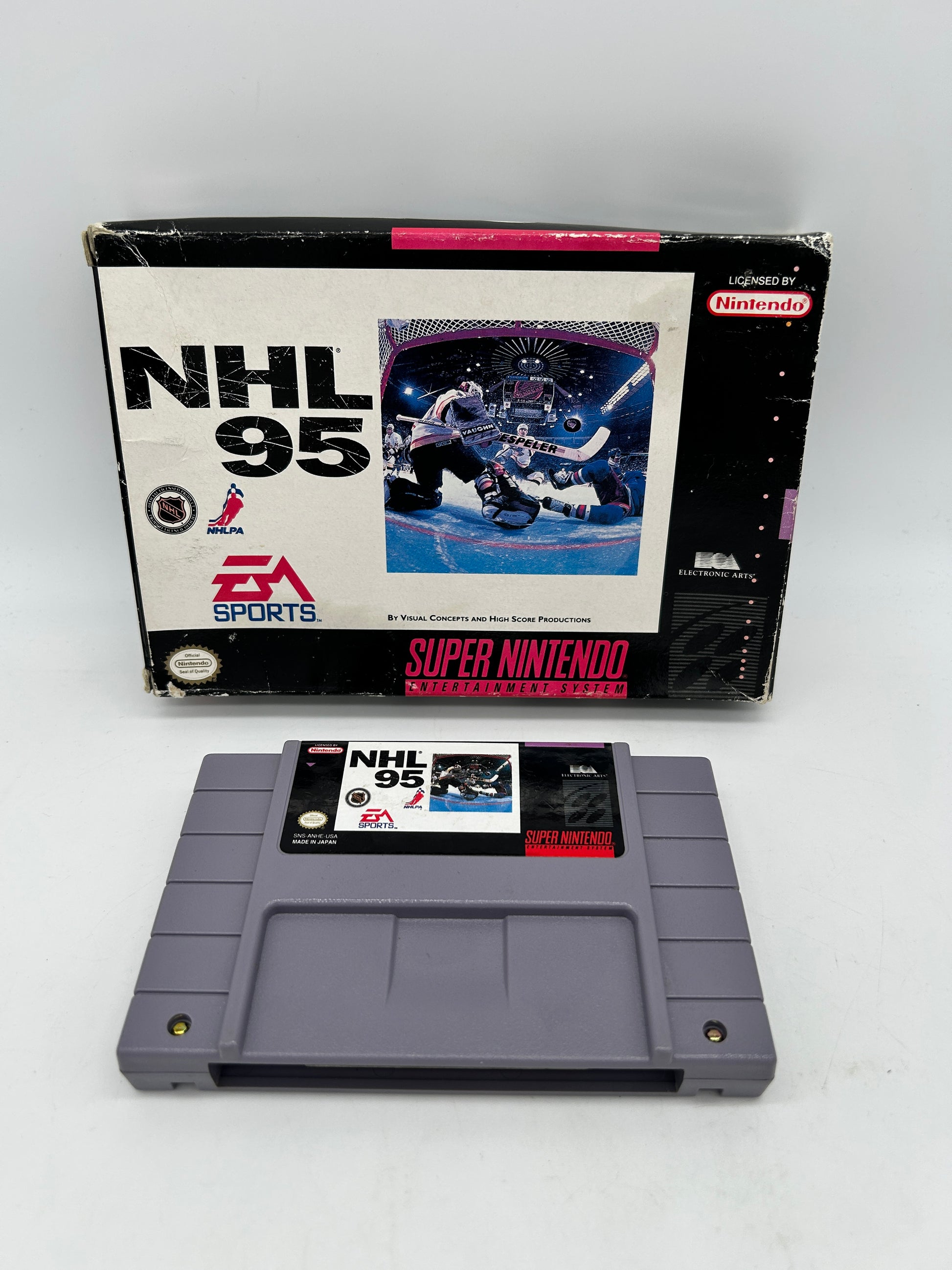 PiXEL-RETRO.COM : SUPER NINTENDO NES (SNES) GAME AND BOX NTSC NHL 95
