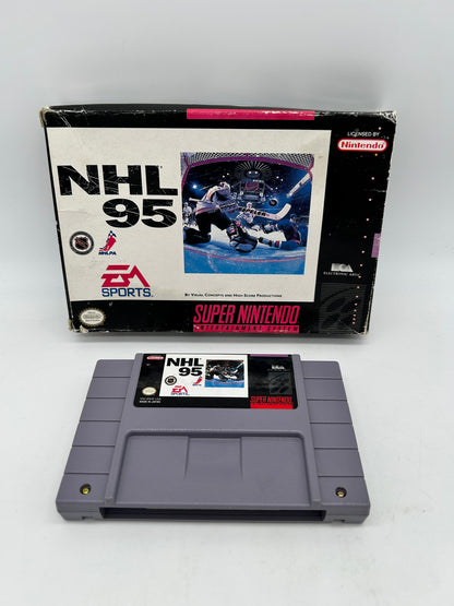 PiXEL-RETRO.COM : SUPER NINTENDO NES (SNES) GAME AND BOX NTSC NHL 95