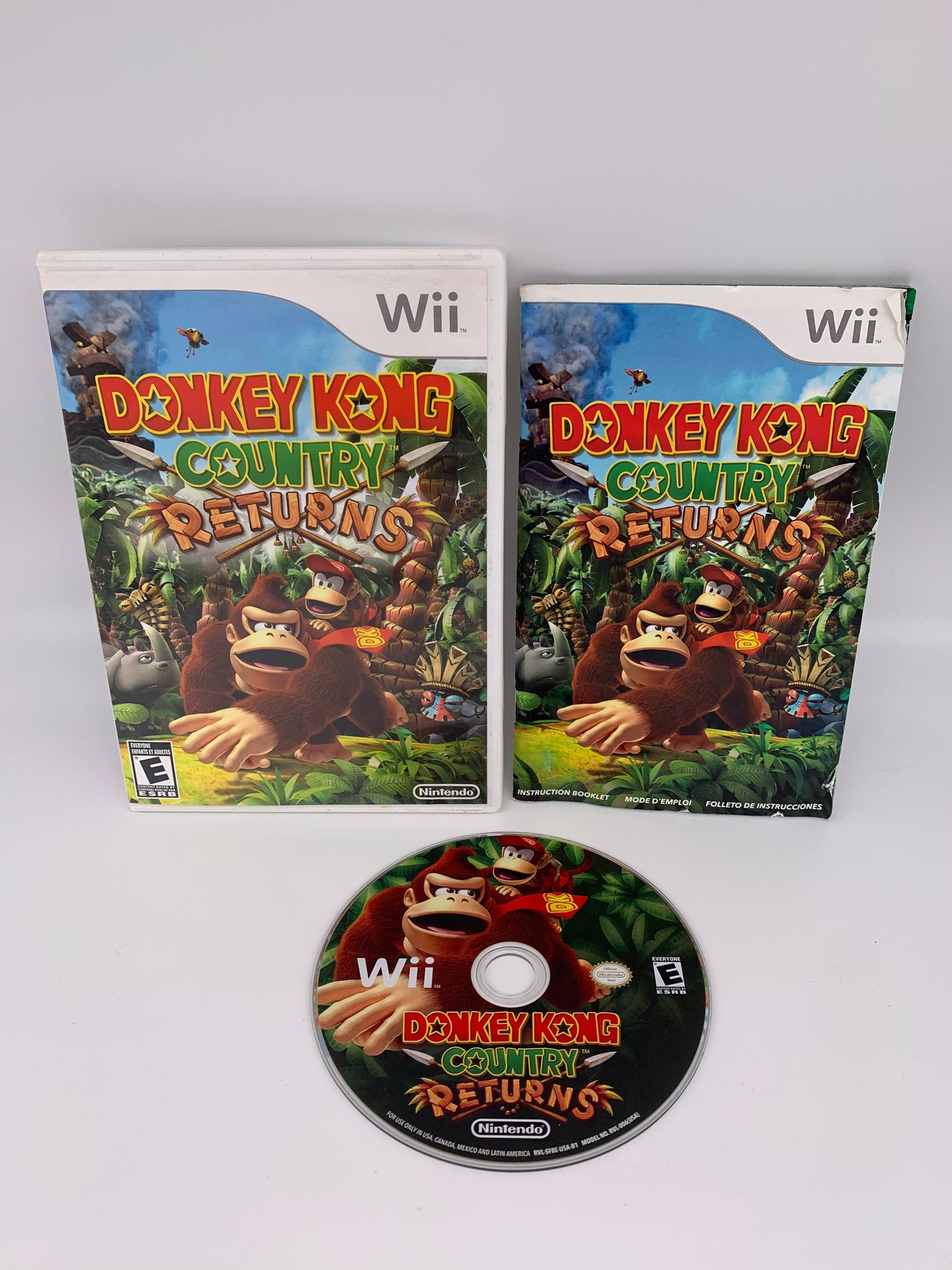 PiXEL-RETRO.COM : NINTENDO WII COMPLET CIB BOX MANUAL GAME NTSC DONKEY KONG COUNTRY RETURNS