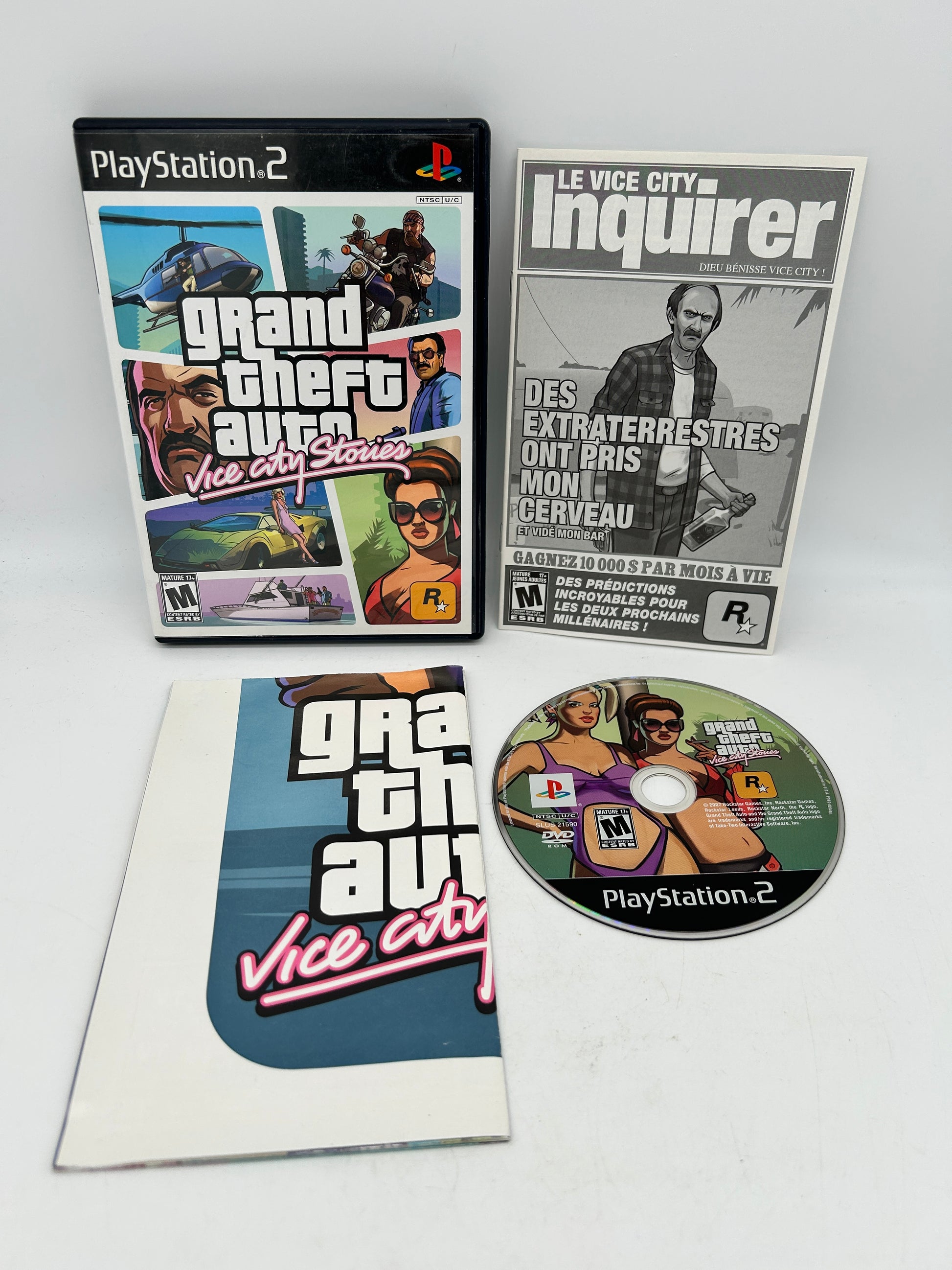 PiXEL-RETRO.COM : SONY PLAYSTATION 2 (PS2) COMPLET CIB BOX MANUAL GAME NTSC GRAND THEFT AUTO VICE CITY STORIES