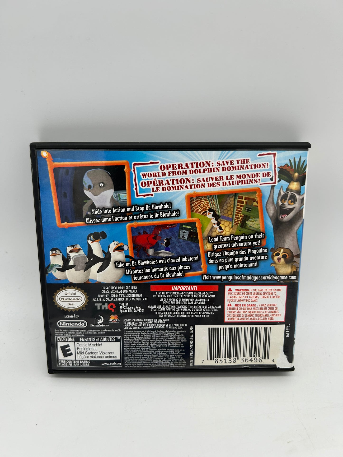 NiNTENDO DS | THE PENGUiNS OF MADAGASCAR DR BLOWHOLE RETURNS AGAiN