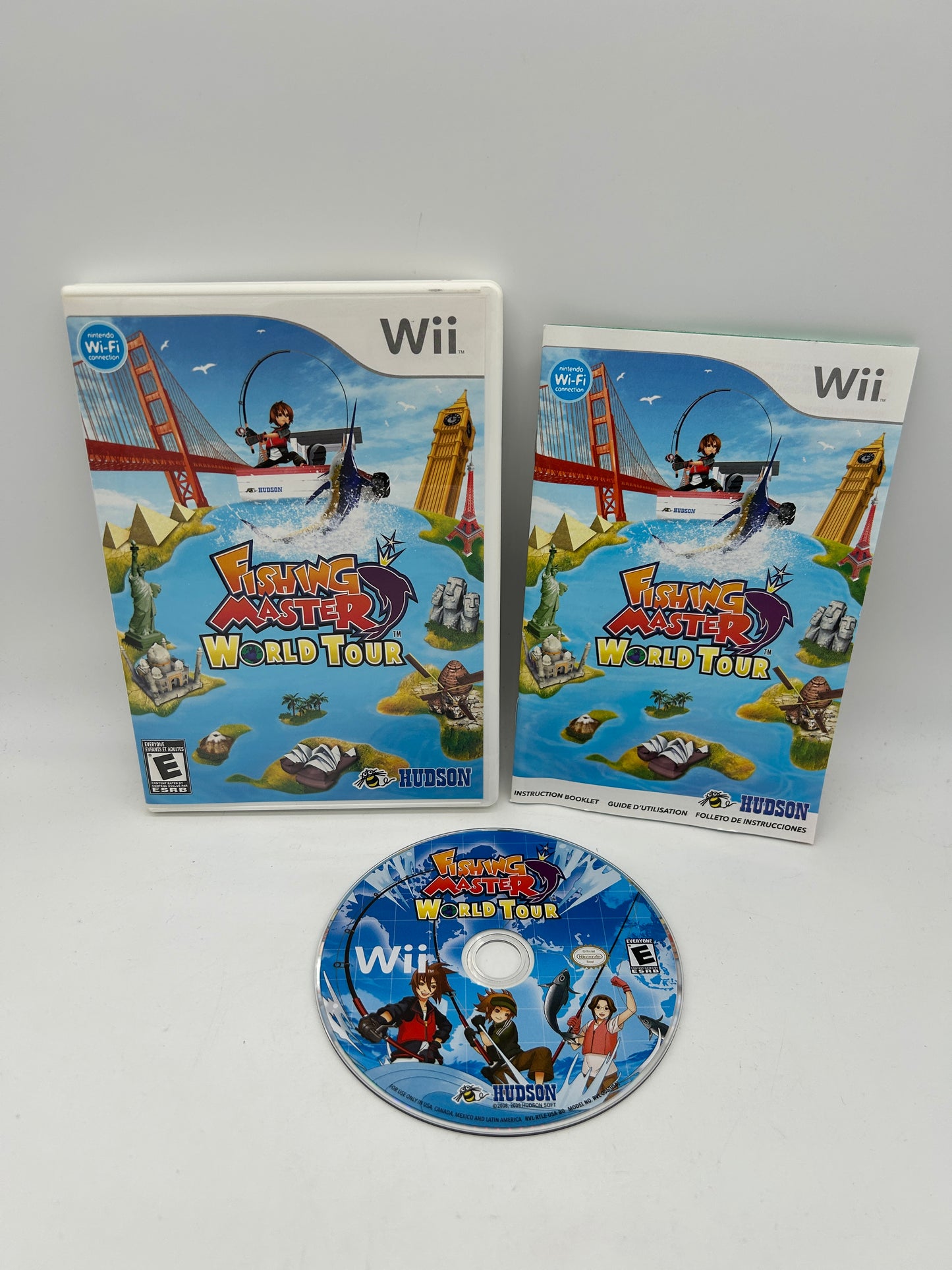 PiXEL-RETRO.COM : NINTENDO WII COMPLET CIB BOX MANUAL GAME NTSC FISHING MASTER WORLD TOUR