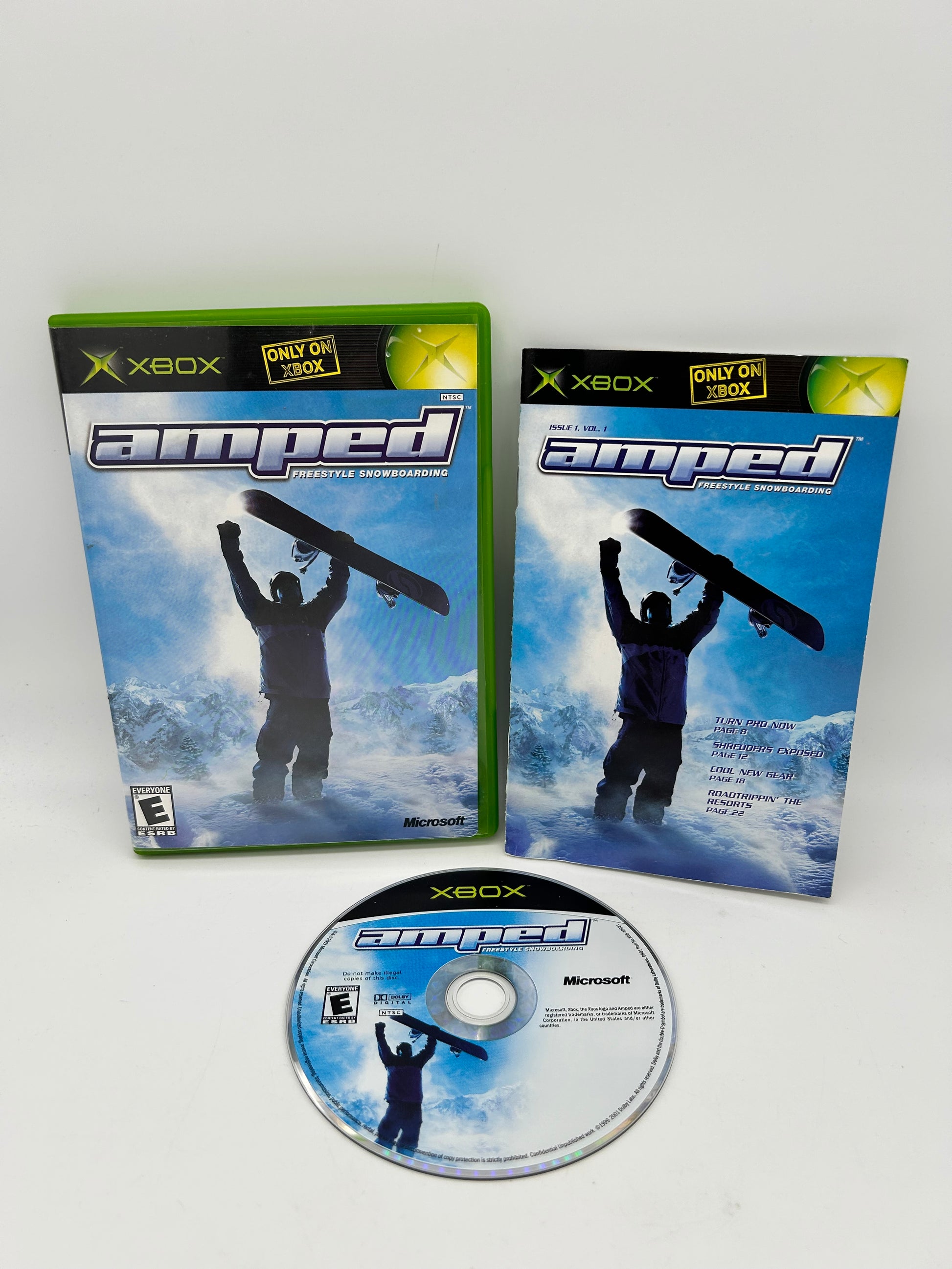 PiXEL-RETRO.COM : MICROSOFT XBOX COMPLETE CIB BOX MANUAL GAME NTSC AMPED FREESTYLE SNOWBOARDING